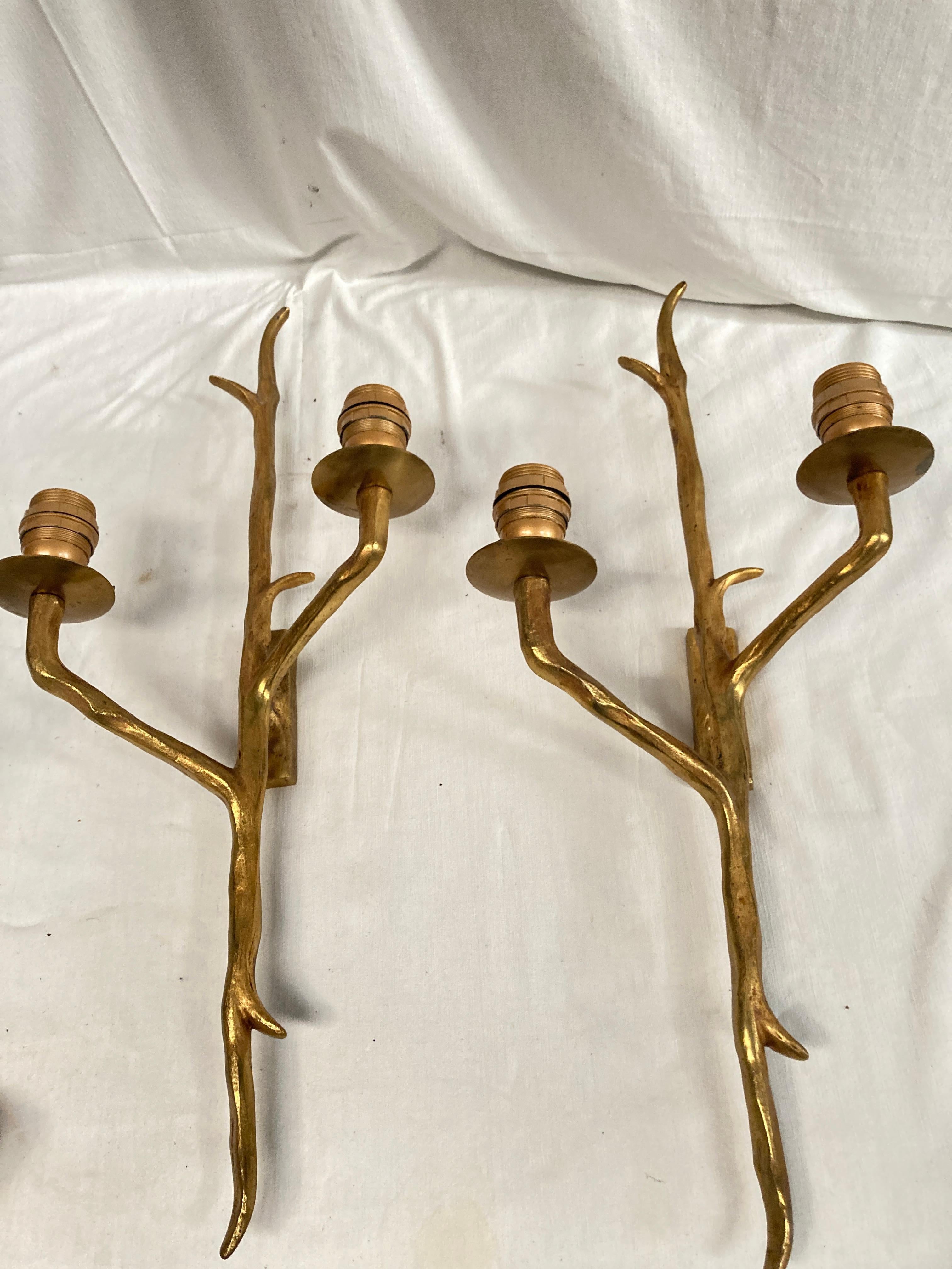Apliques de Bronce Dorado de los años 60 al estilo de Felix Agostini
Francia
