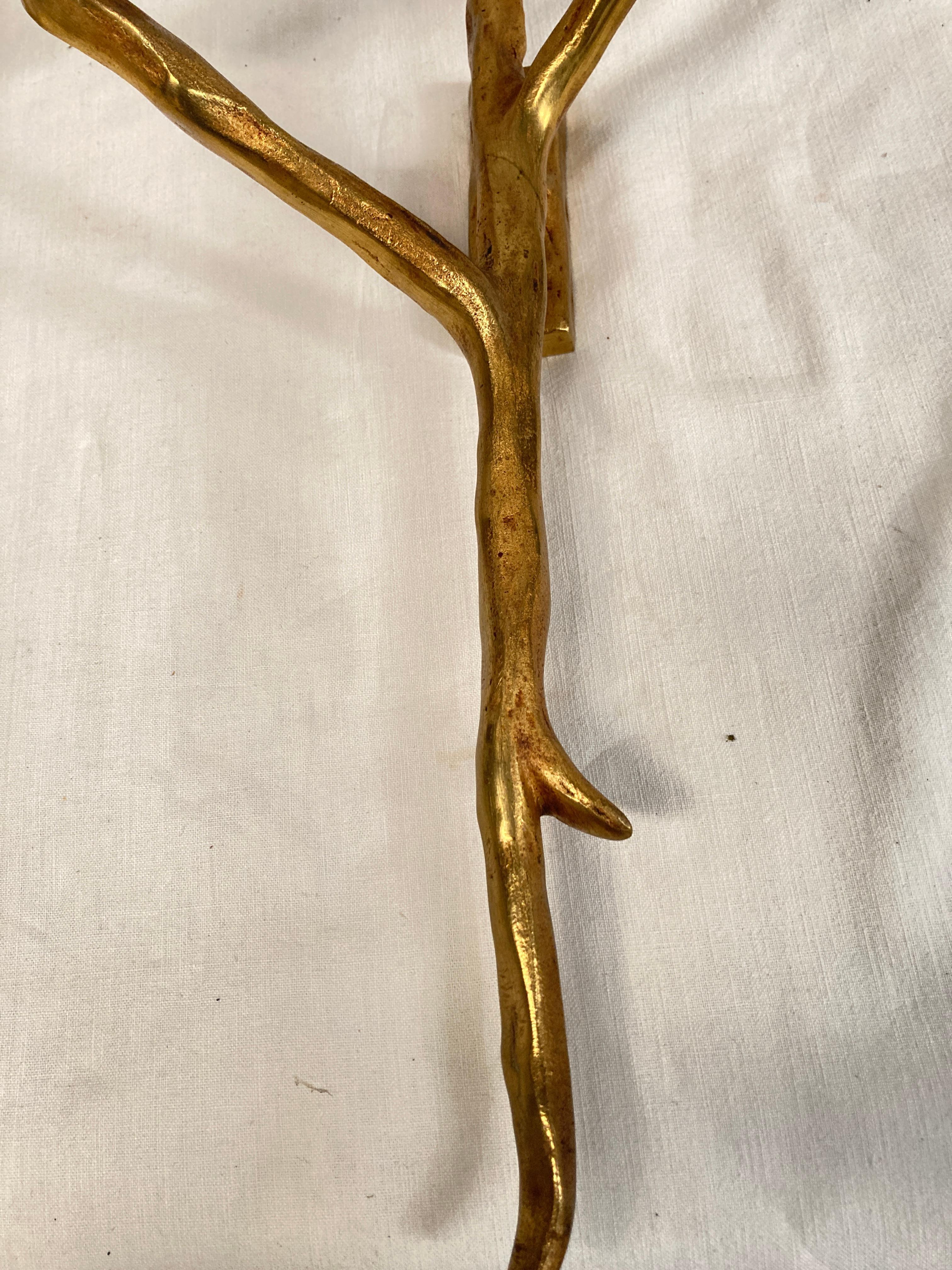 Apliques de bronce de los años 60 de estilo Felix Agostini Francés en venta