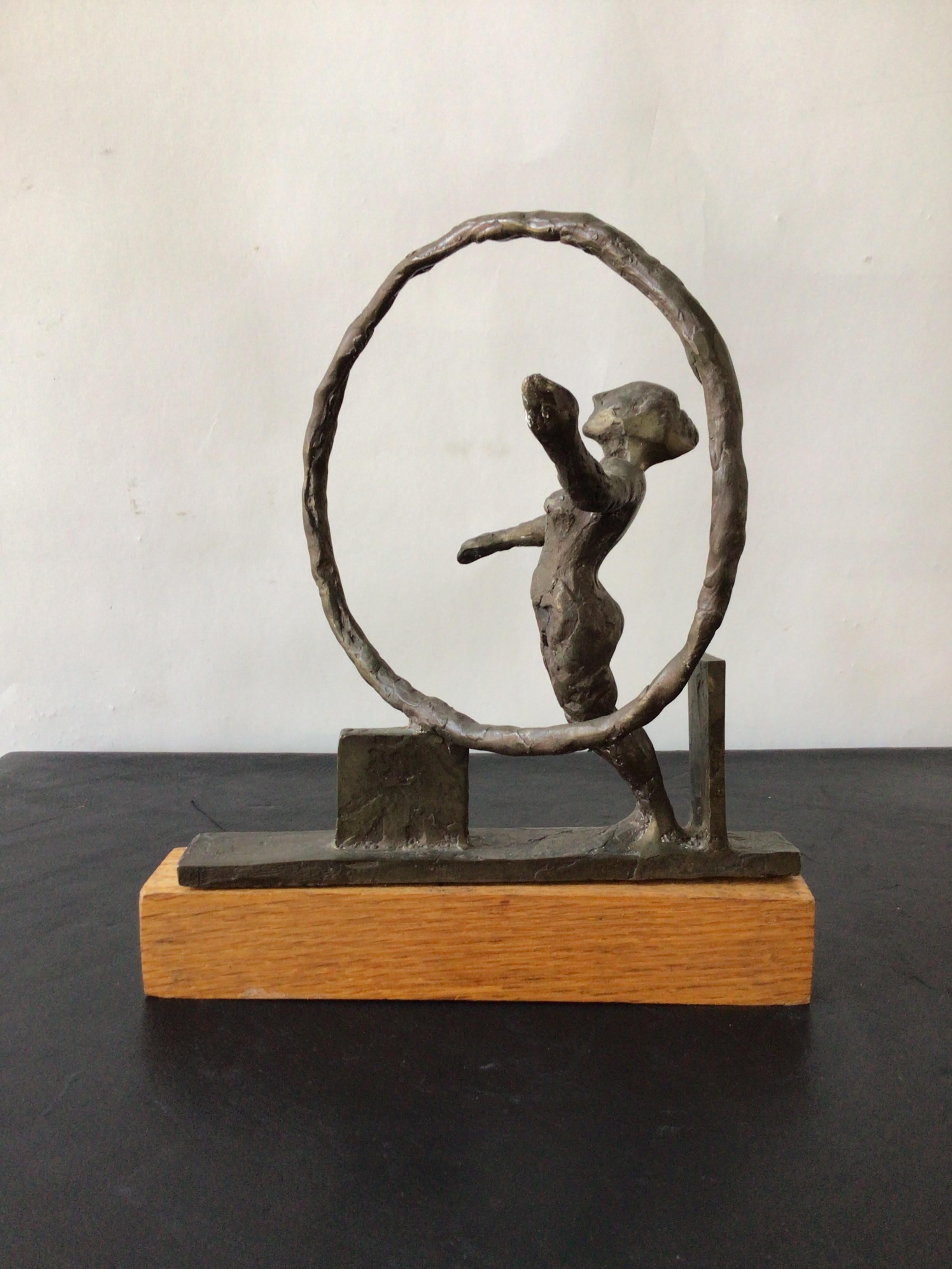 Mid-20th Century 1960s Bronze Sculpture of Nude Woman For Sale