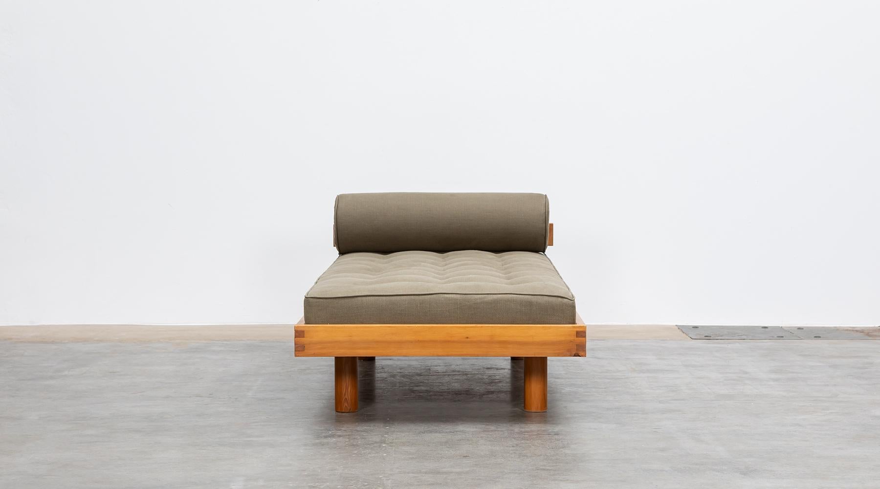 1960s Brown Elmwood Daybed by Pierre Chapo 1