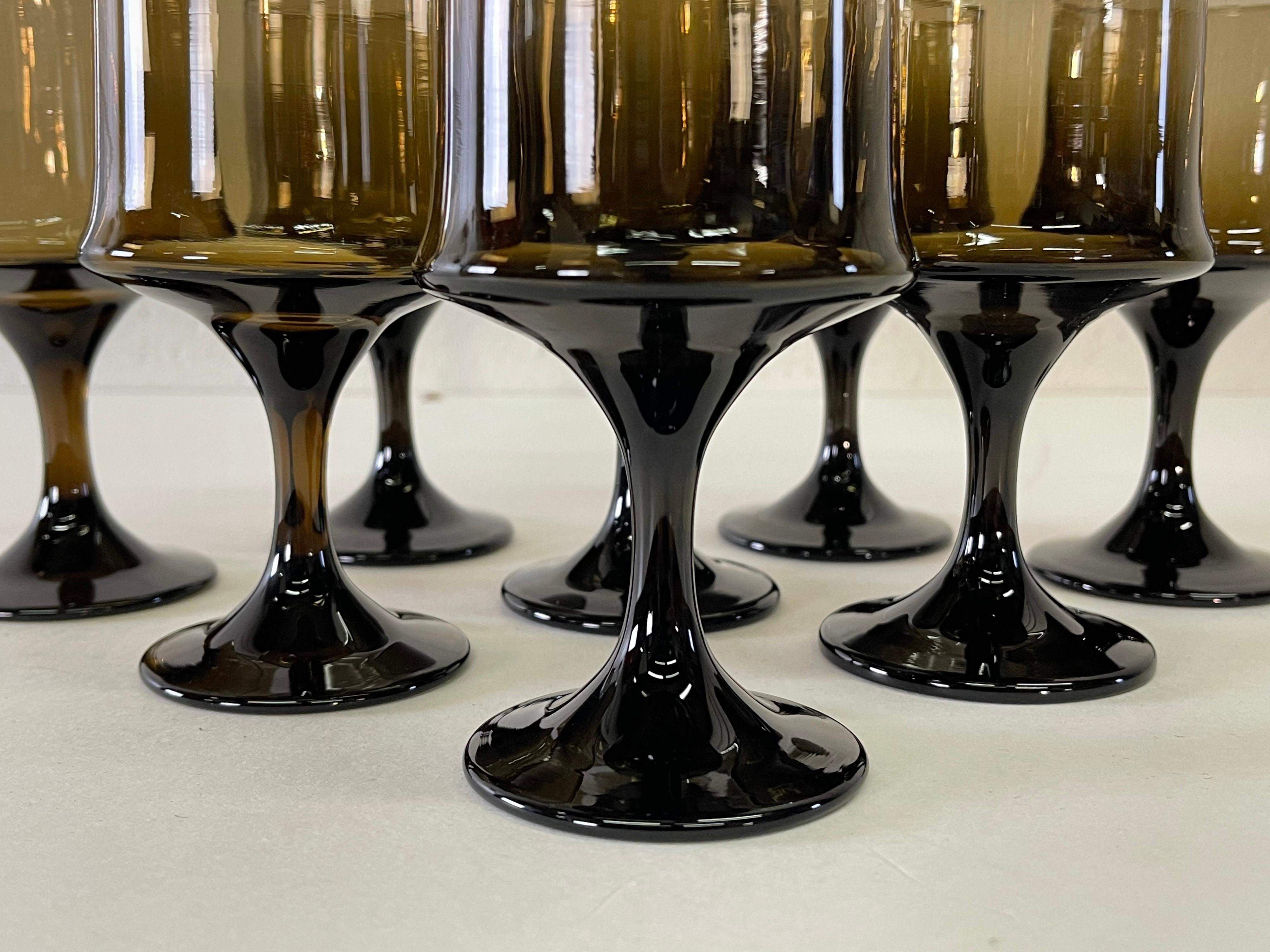 brown wine glasses