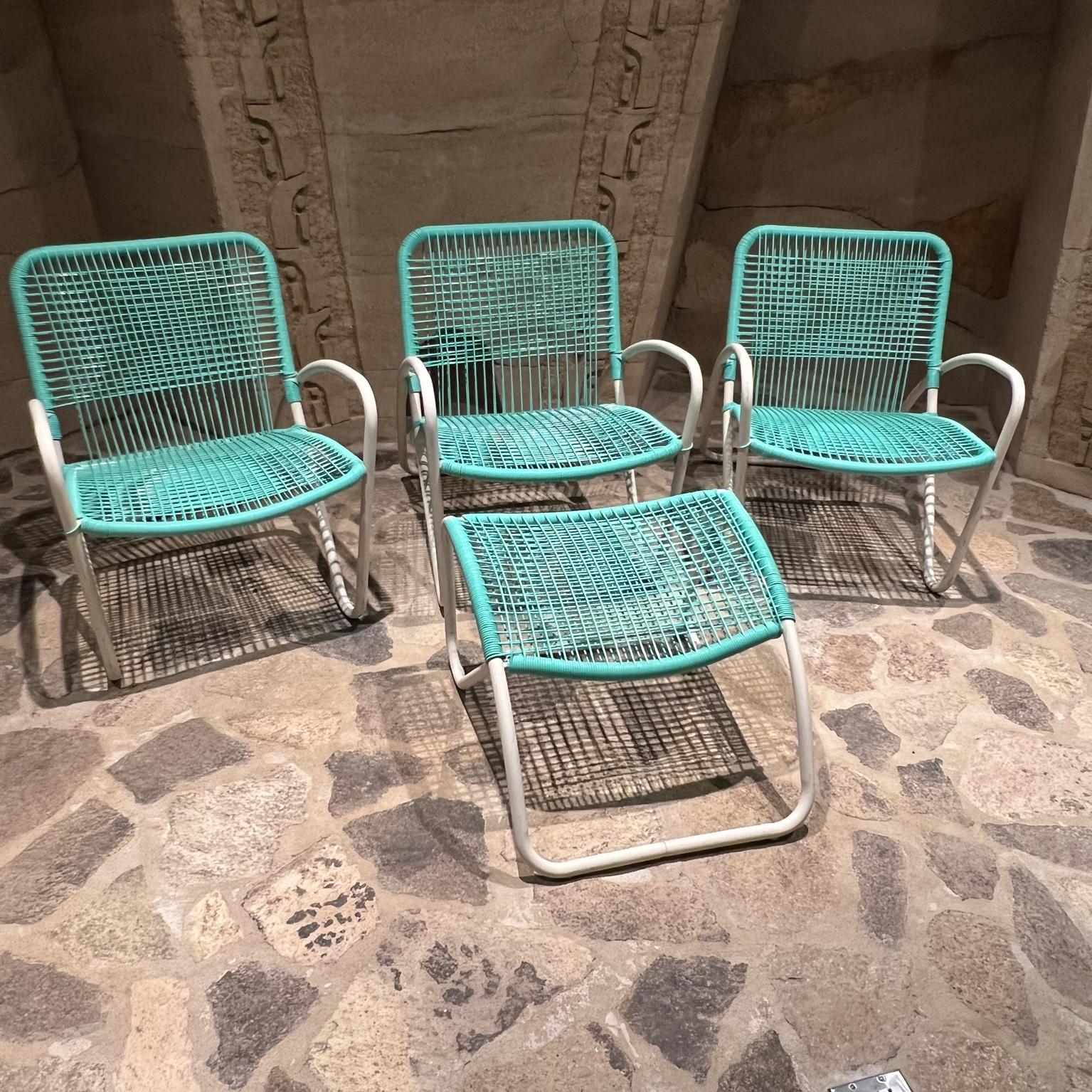 1960er Brown Jordan Stil von Walter Lamb Patio Stühle & Ottoman, 5 Pieces im Angebot 5