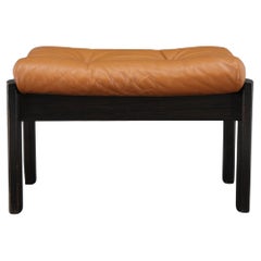 1960 - Tabouret en cuir Brown Oak Oak, Danemark