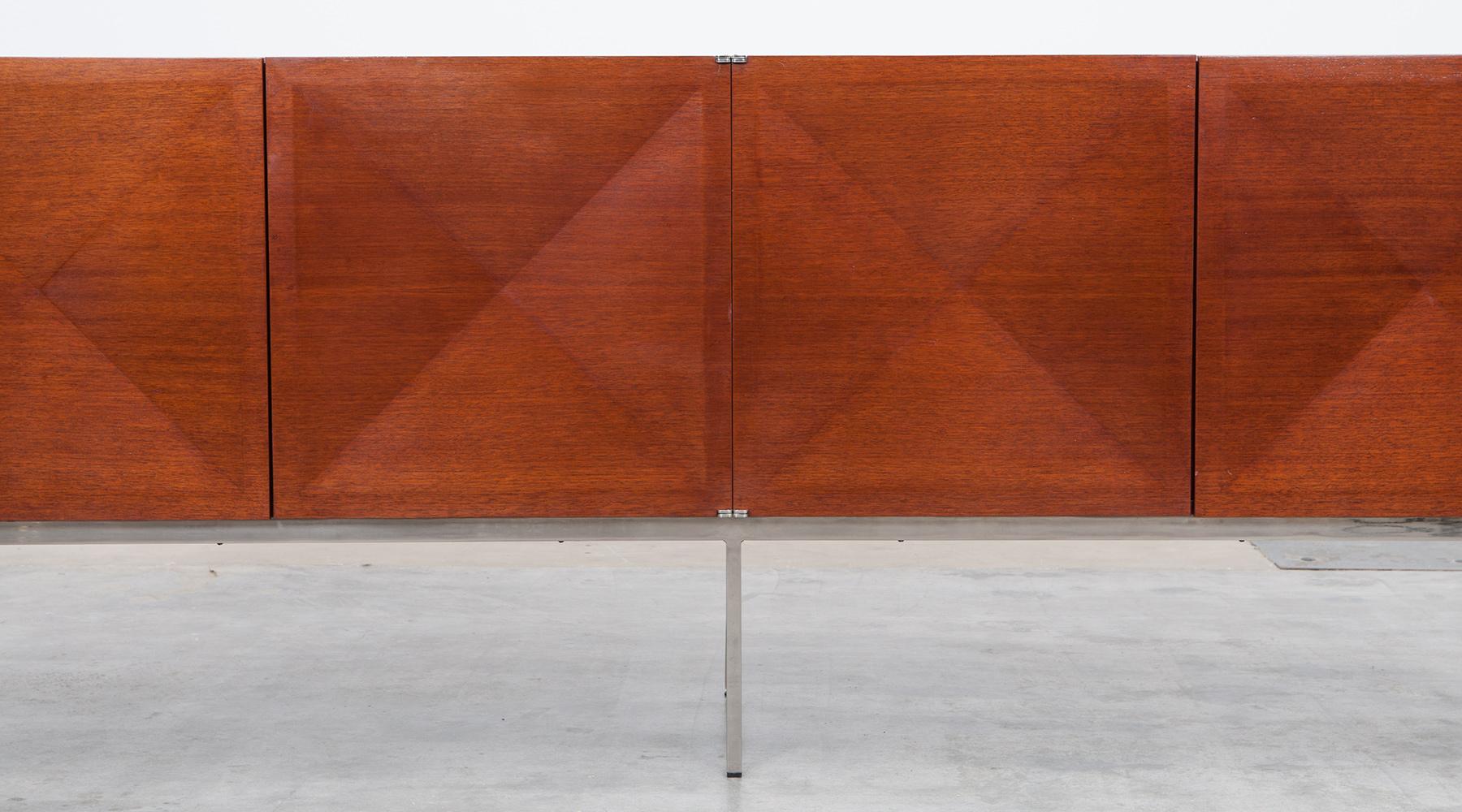 German 1960s Brown Mahogany Sideboard by Antoine Philippon/Jacqueline Lecoq 'f' For Sale