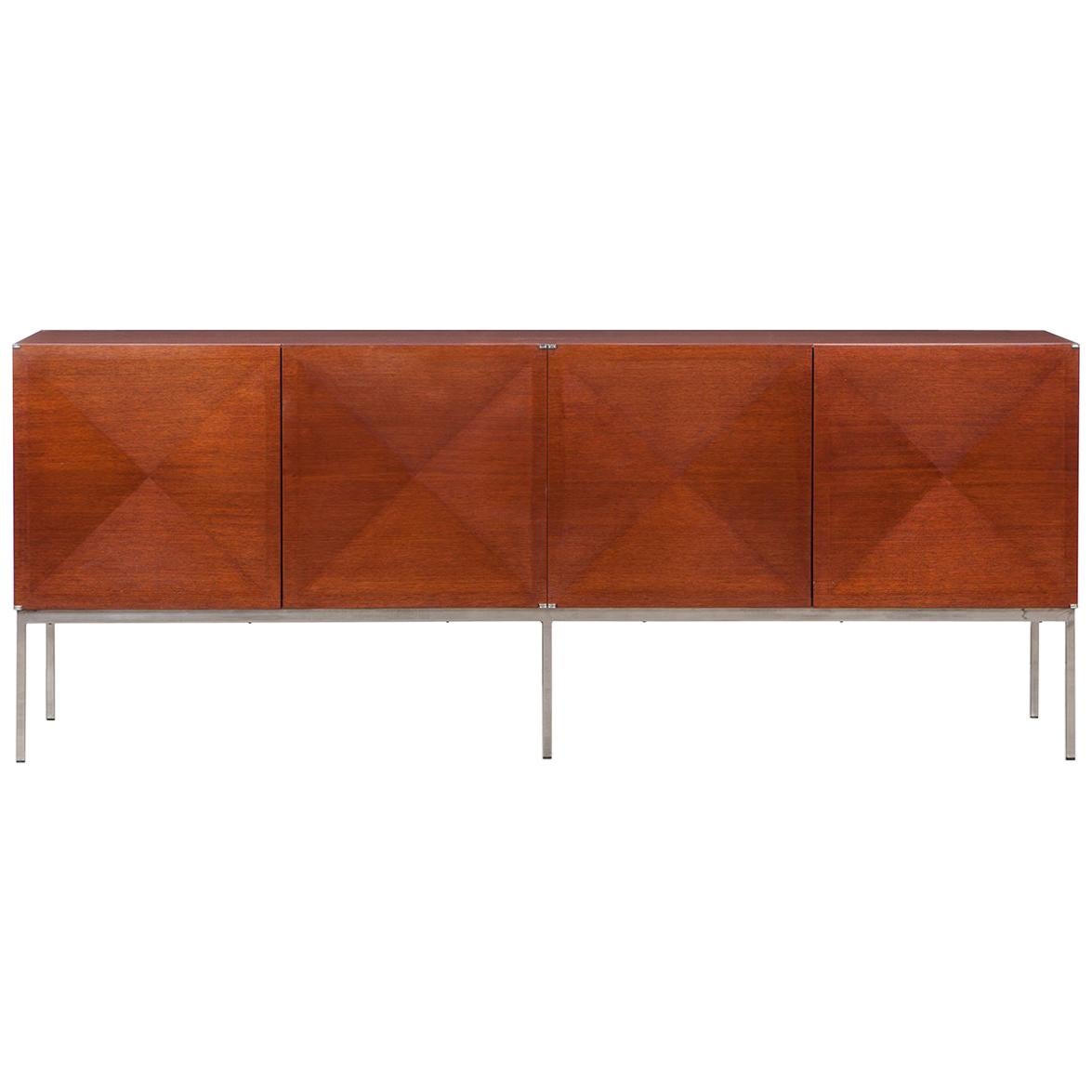 1960s Brown Mahogany Sideboard by Antoine Philippon/Jacqueline Lecoq 'f'