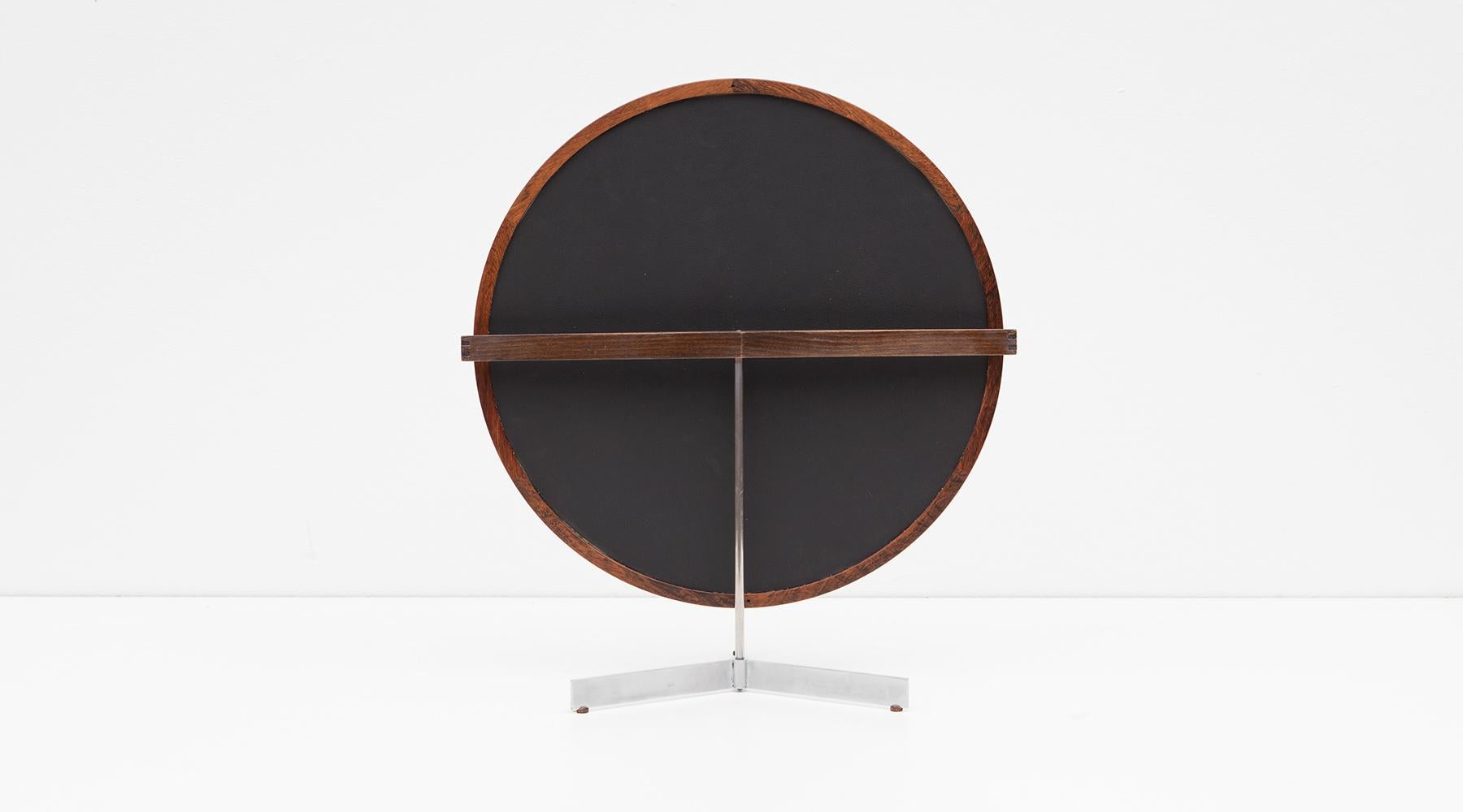 Mid-17th Century 1960s Brown Rosewood Mirror by Uno and Östen Kristiansson