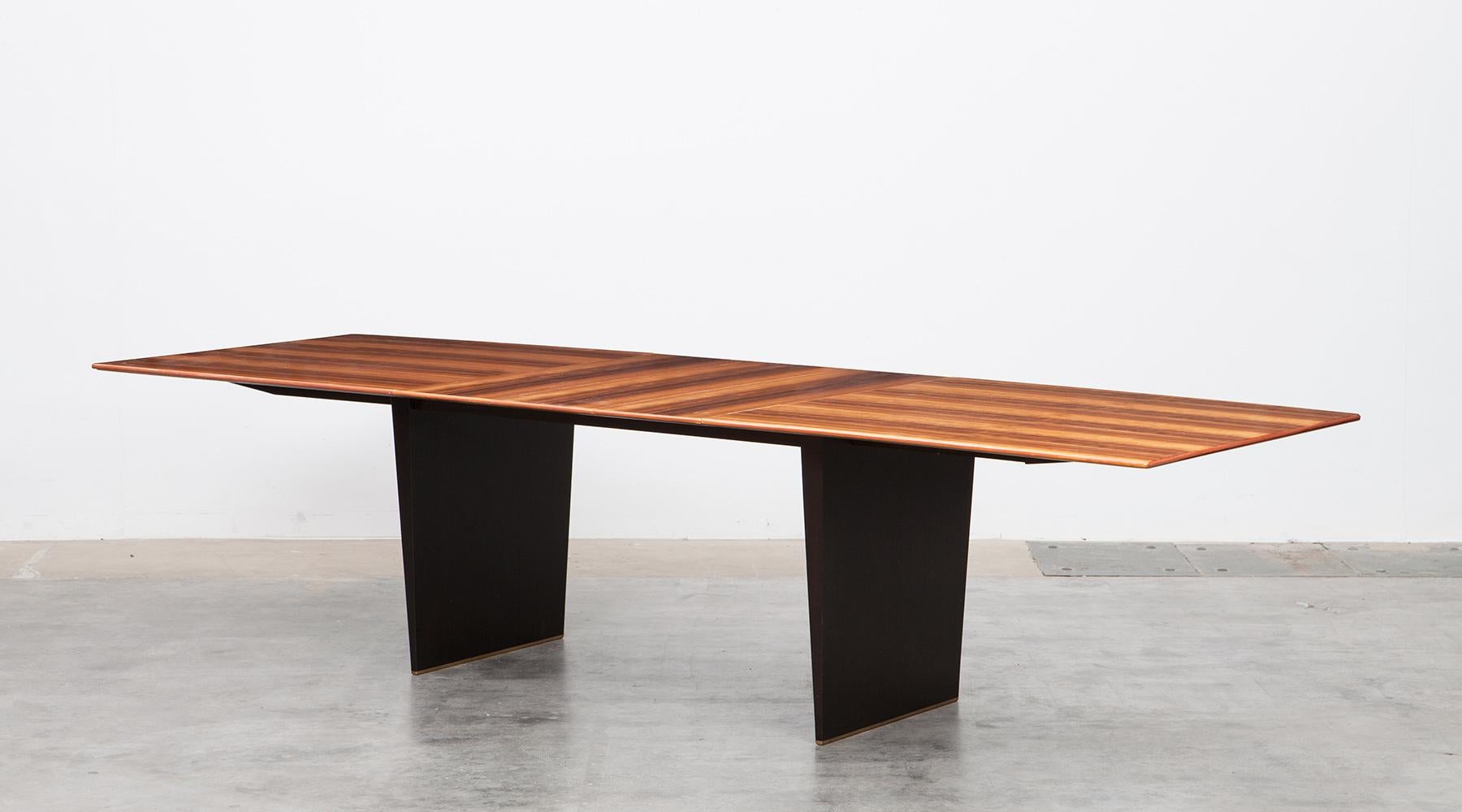 Mid-Century Modern 1960s Brown Tawi Wood Dining Table by Edward Wormley 'a'