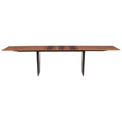 1960s Brown Tawi Wood Dining Table by Edward Wormley 'a'
