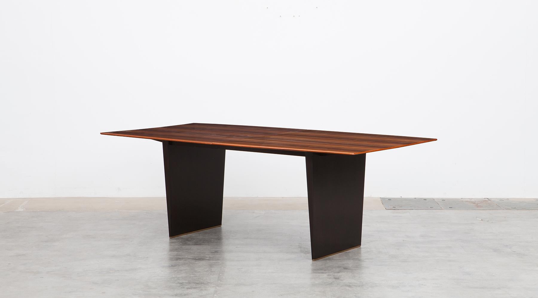 Mid-Century Modern 1960s Brown Tawi Wood Dining Table by Edward Wormley 'B' For Sale
