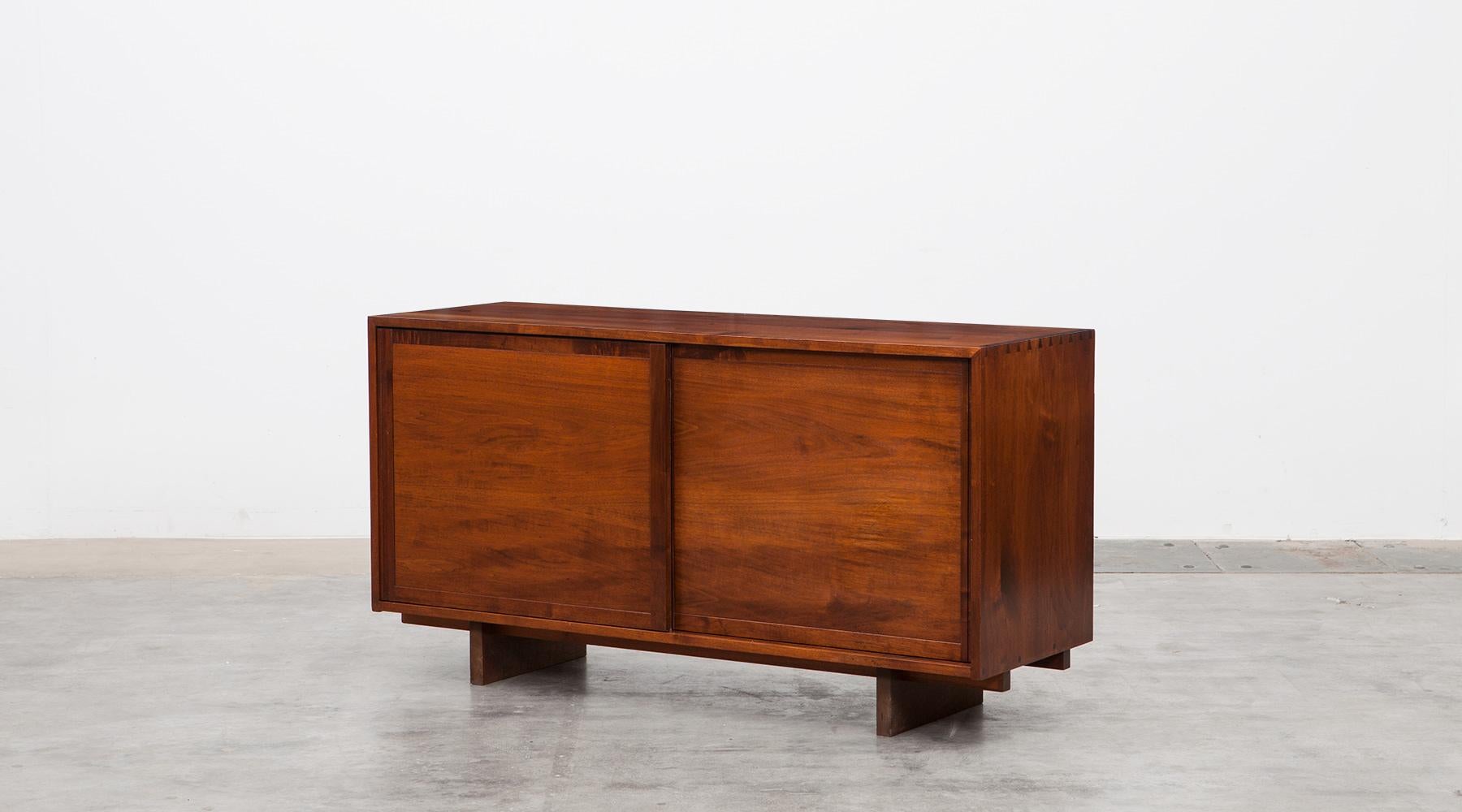 Mid-Century Modern 1960s Brown Walnut Sideboard by George Nakashima