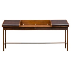 1960s Brown Wooden Desk by Edward Wormley 'c'