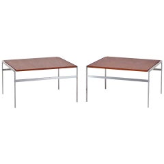 1960s Brown Wooden Pair of Fabricius and Kastholm Coffee Tables