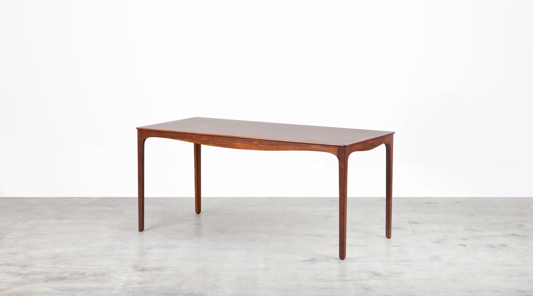 Scandinavian Modern 1960s Brown Wooden Side Table by Ole Wanscher 'b' For Sale
