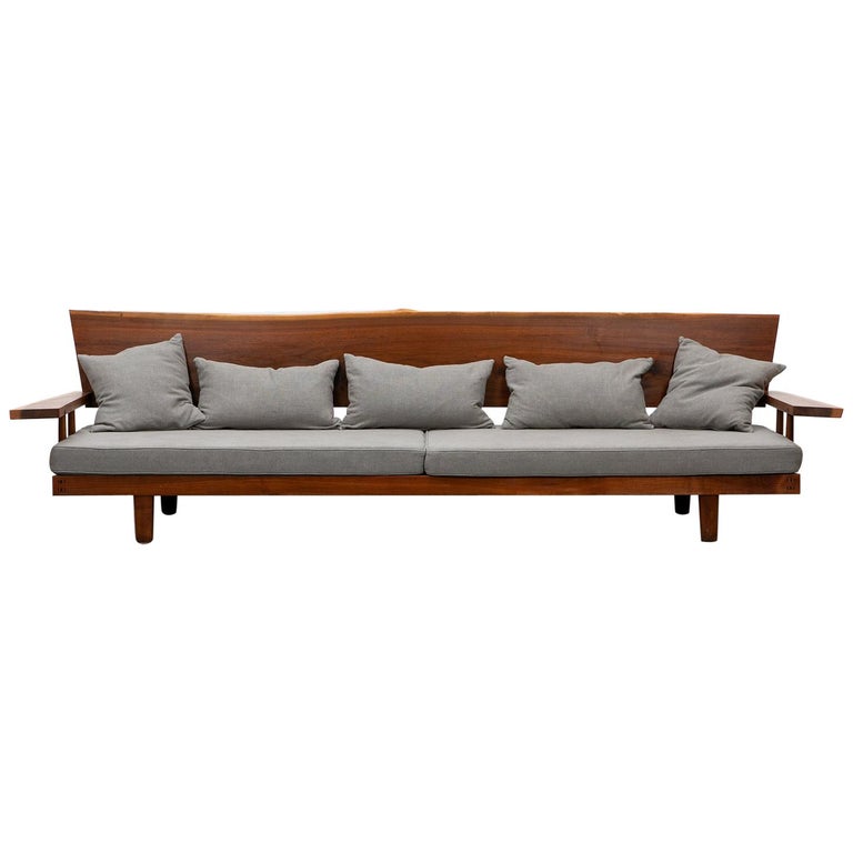 George Nakashima Brown Wooden Sofa, 1960, offered by FRANK LANDAU