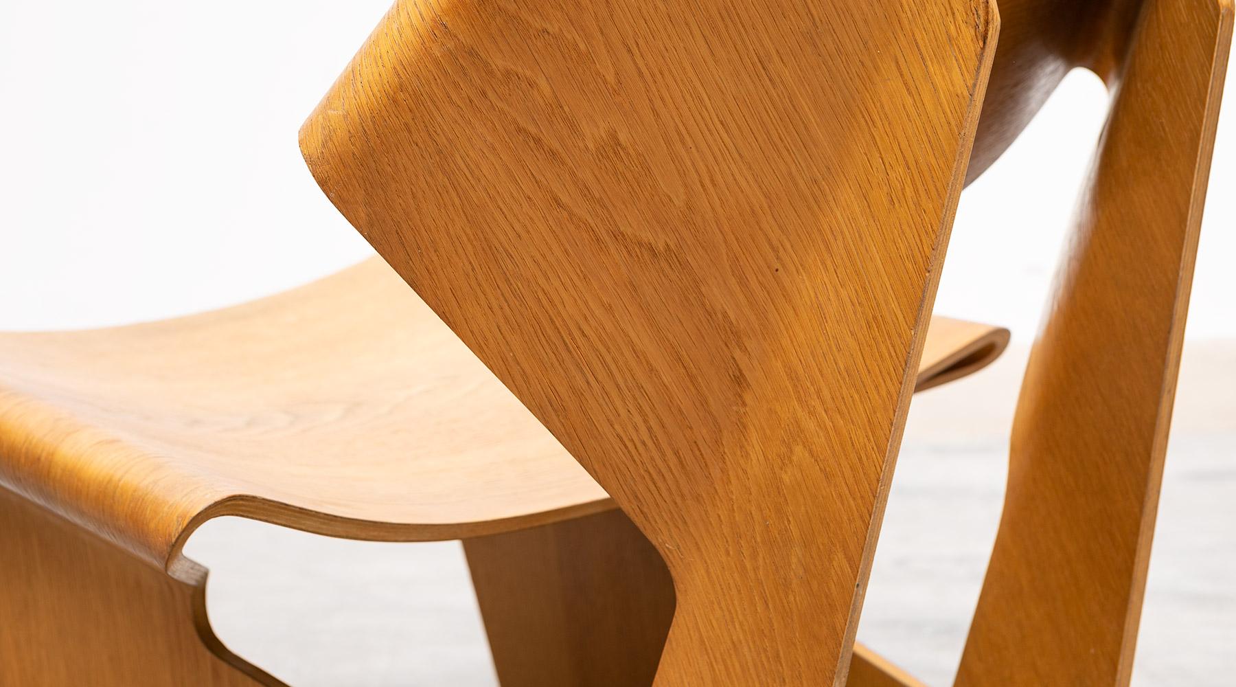 Sedia in legno compensato di teak marrone del 1960 di Grete Jalk 3