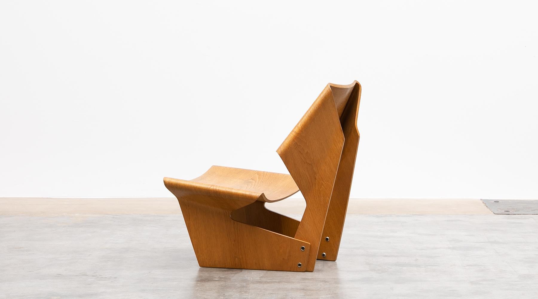 Sedia in legno compensato di teak marrone del 1960 di Grete Jalk In condizioni buone a Frankfurt, Hessen, DE