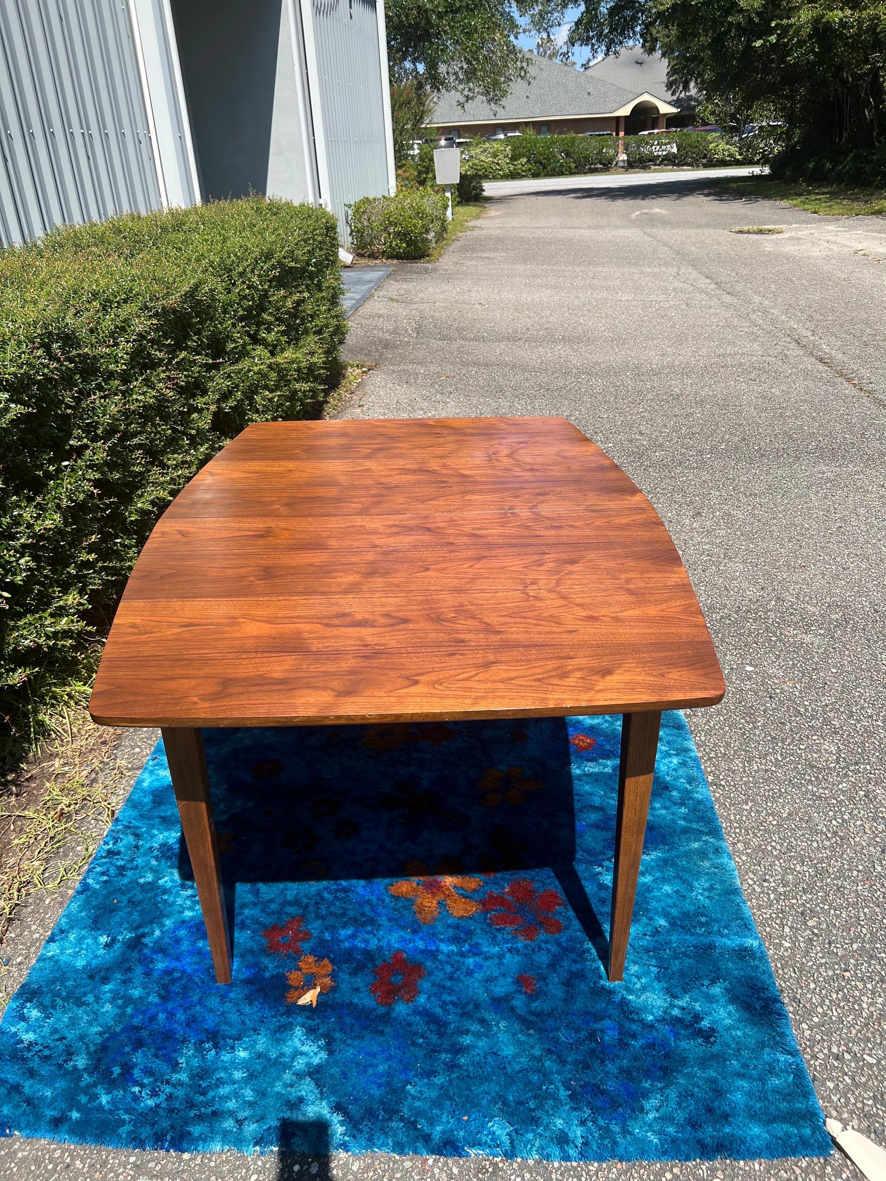 American 1960s Broyhill Brasilia Dining Table With Leaf