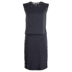 Maglia di lana nera Bruce Arnold anni '60 con abbellimento di perline