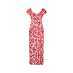 Abito anni '60 di Bruce Arnold con paillettes e perline rosse