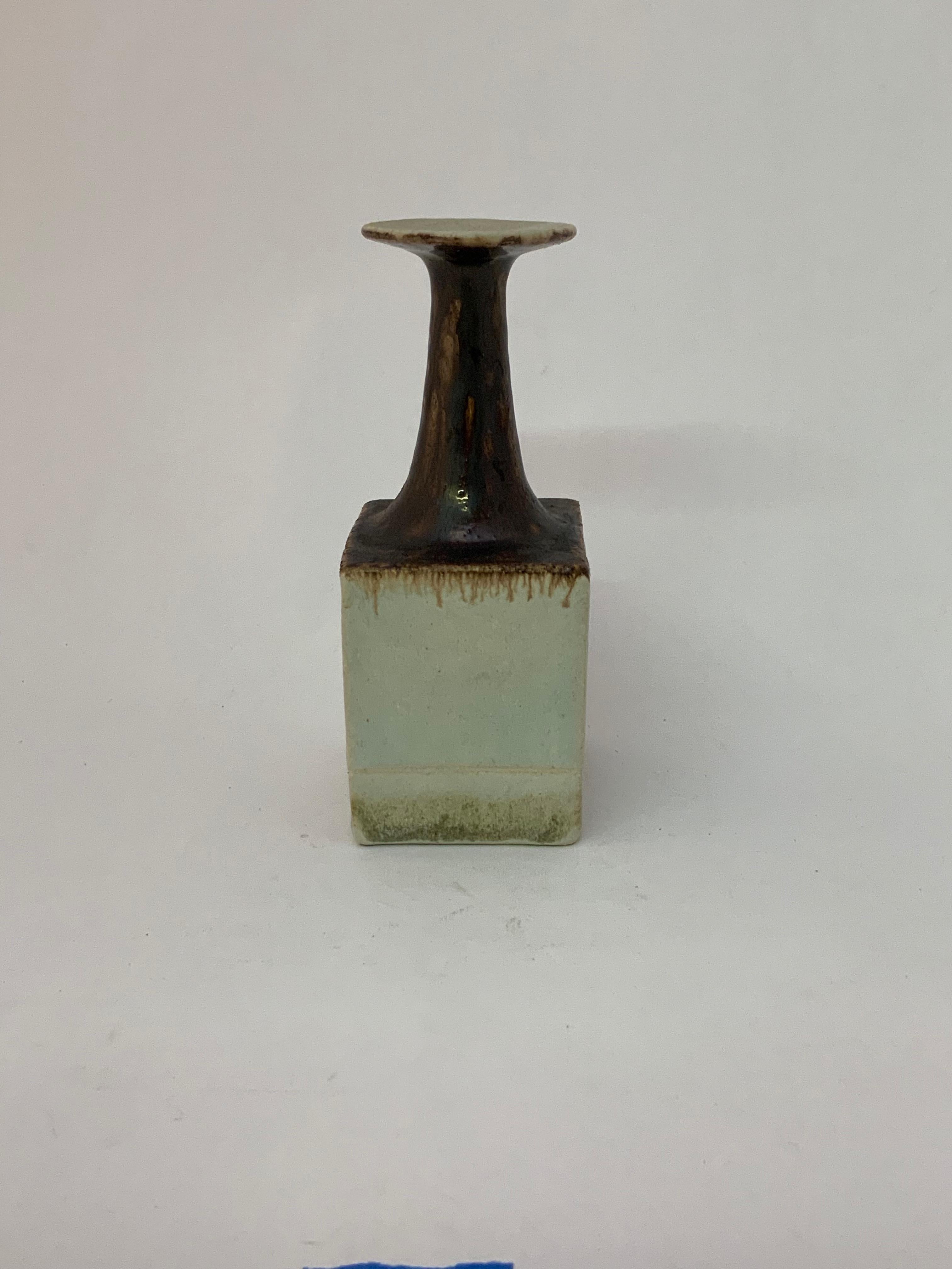 Mid-Century Modern 1960s Bruno Gambone Flared Ceramic Vase