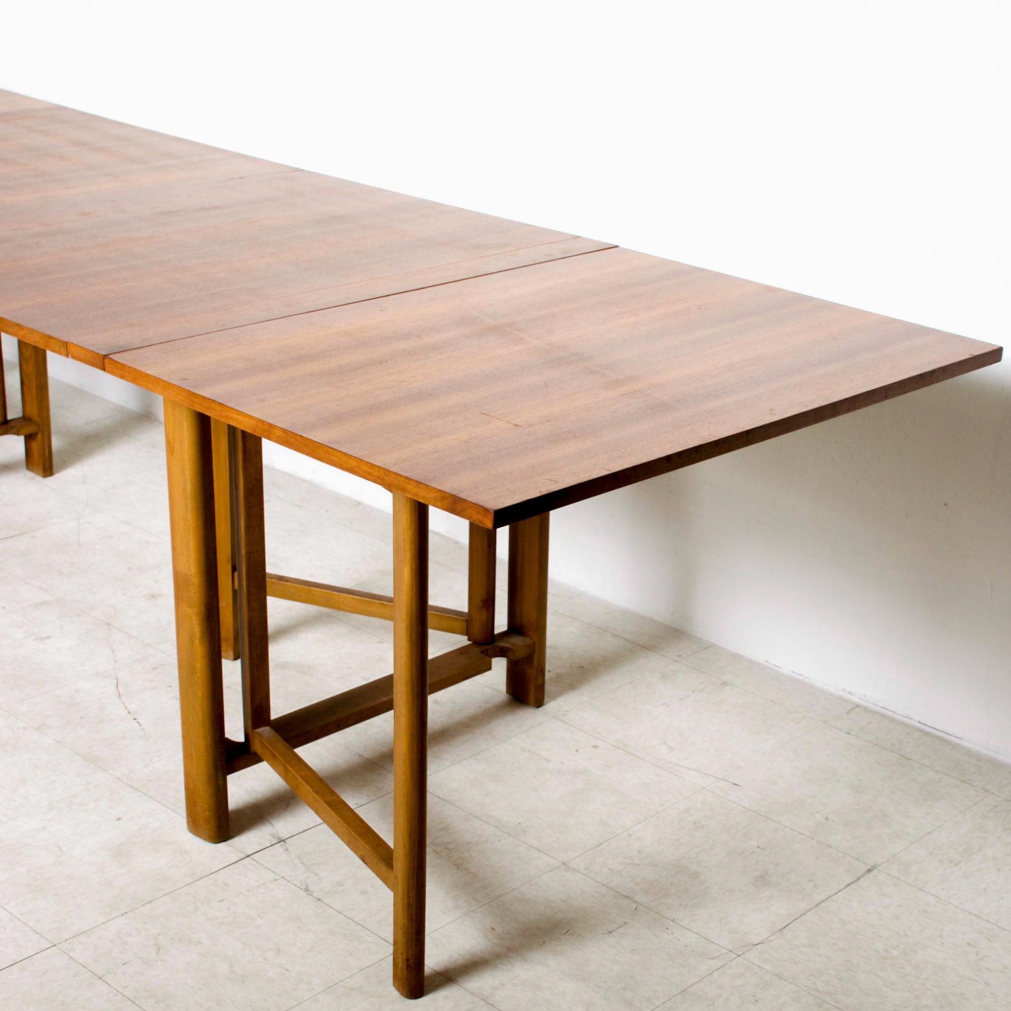 Mid-20th Century 1960s Bruno Mathsson Maria Teak Wood Dining Table Versatile Size Gateleg Sweden