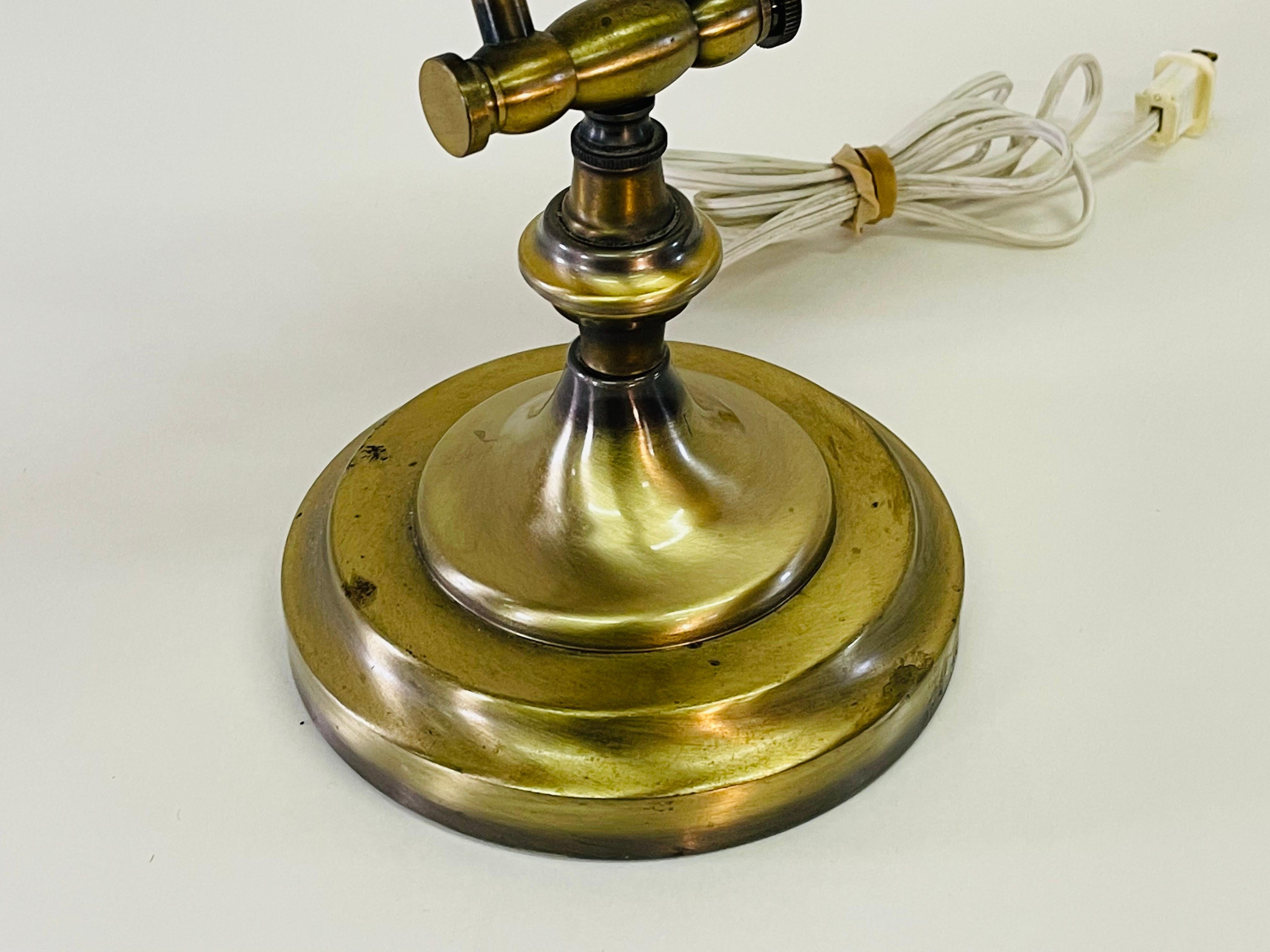 Mid-Century Modern 1960s Brushed Brass Desk Lamp For Sale