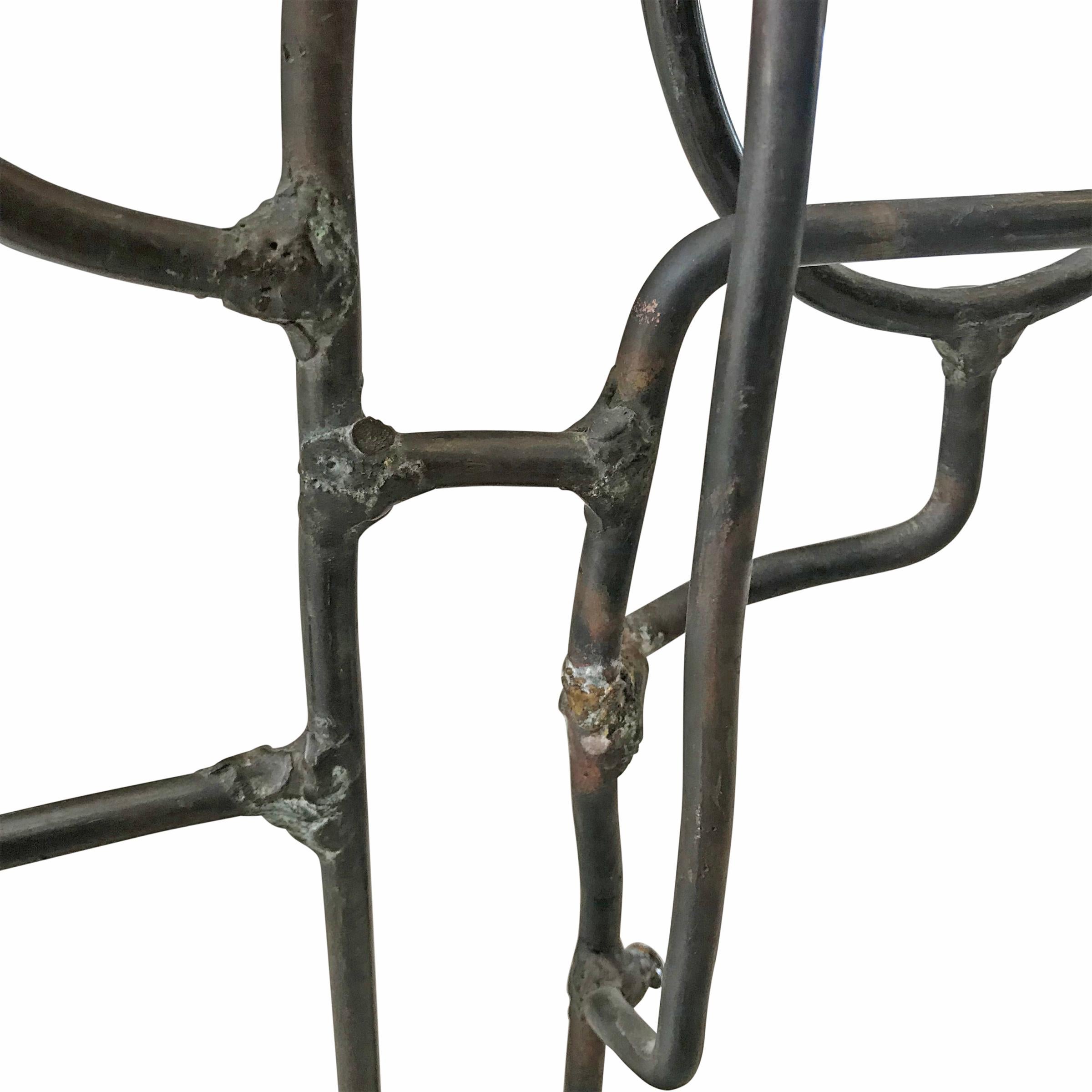 1960s Brutalist Bronze Candelabra 4