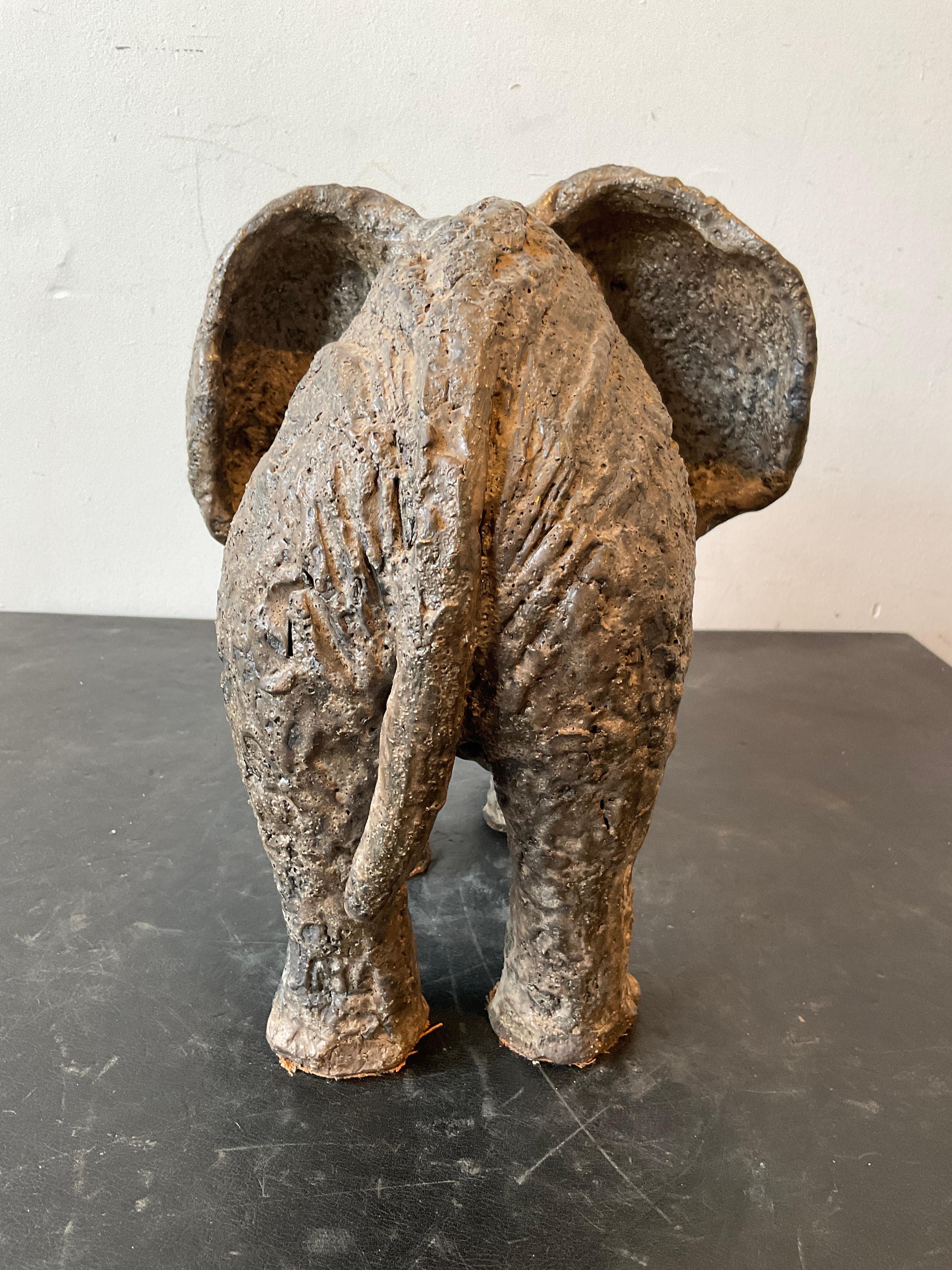 Ceramica Elefante in ceramica brutalista del 1960 in vendita
