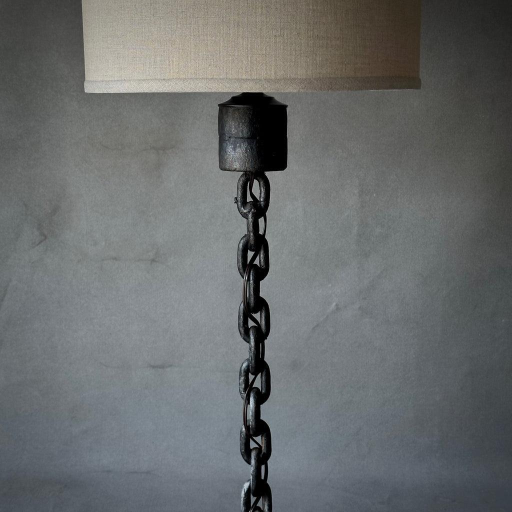 Metal 1960s Brutalist Chainlink Table Lamp