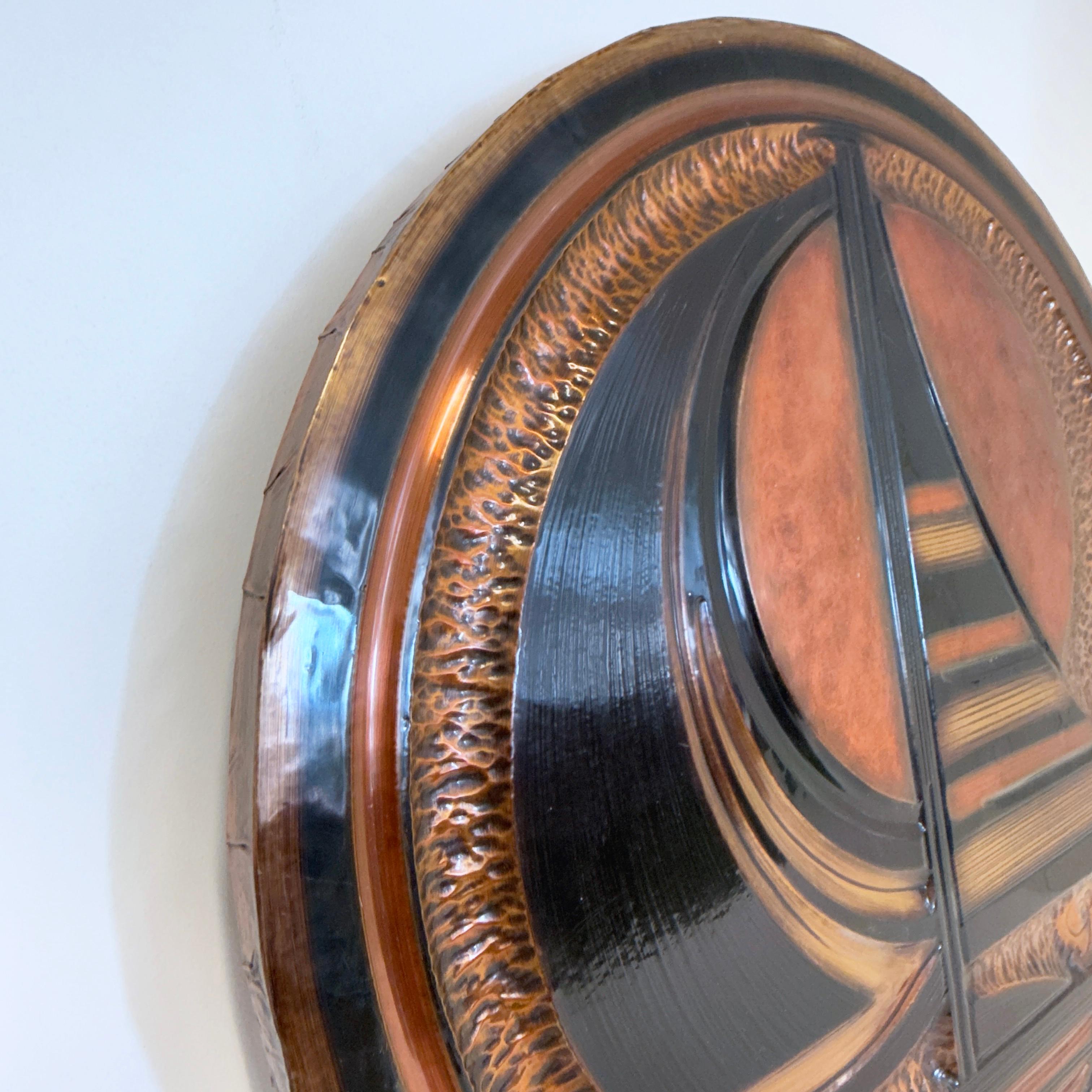 Brutalistische Kupferwandkunst aus den 1960er Jahren im Angebot 3