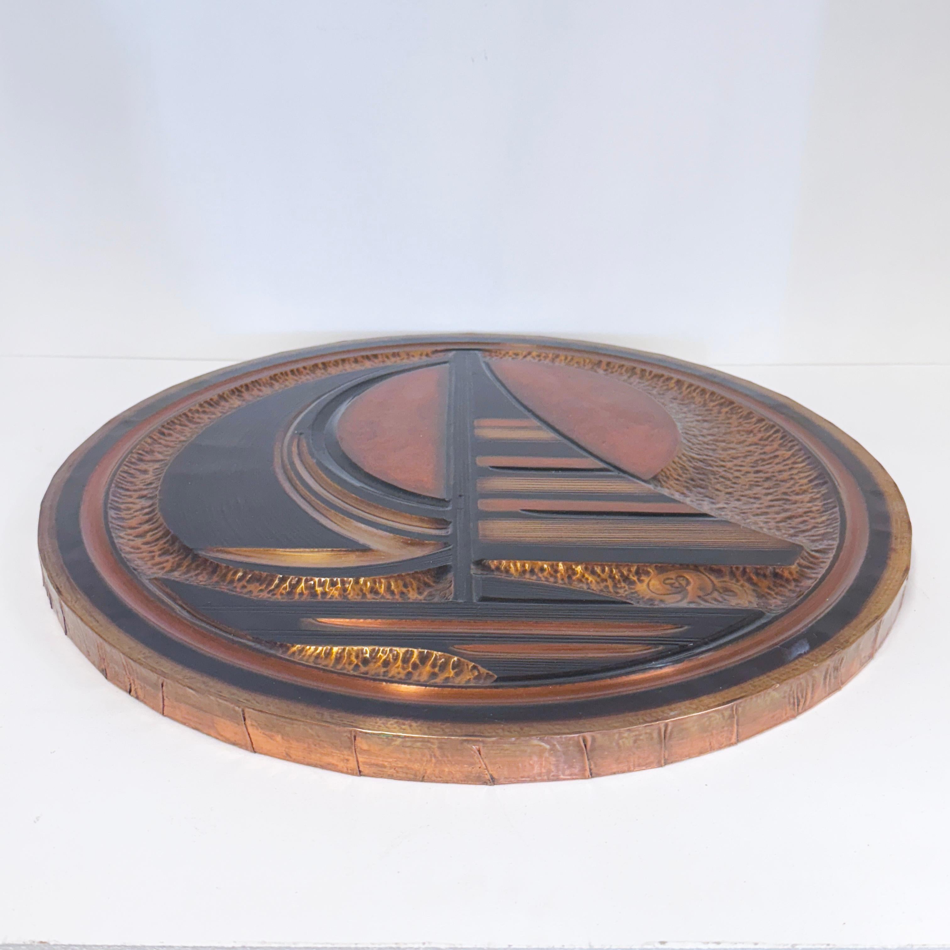 Brutalistische Kupferwandkunst aus den 1960er Jahren im Angebot 6