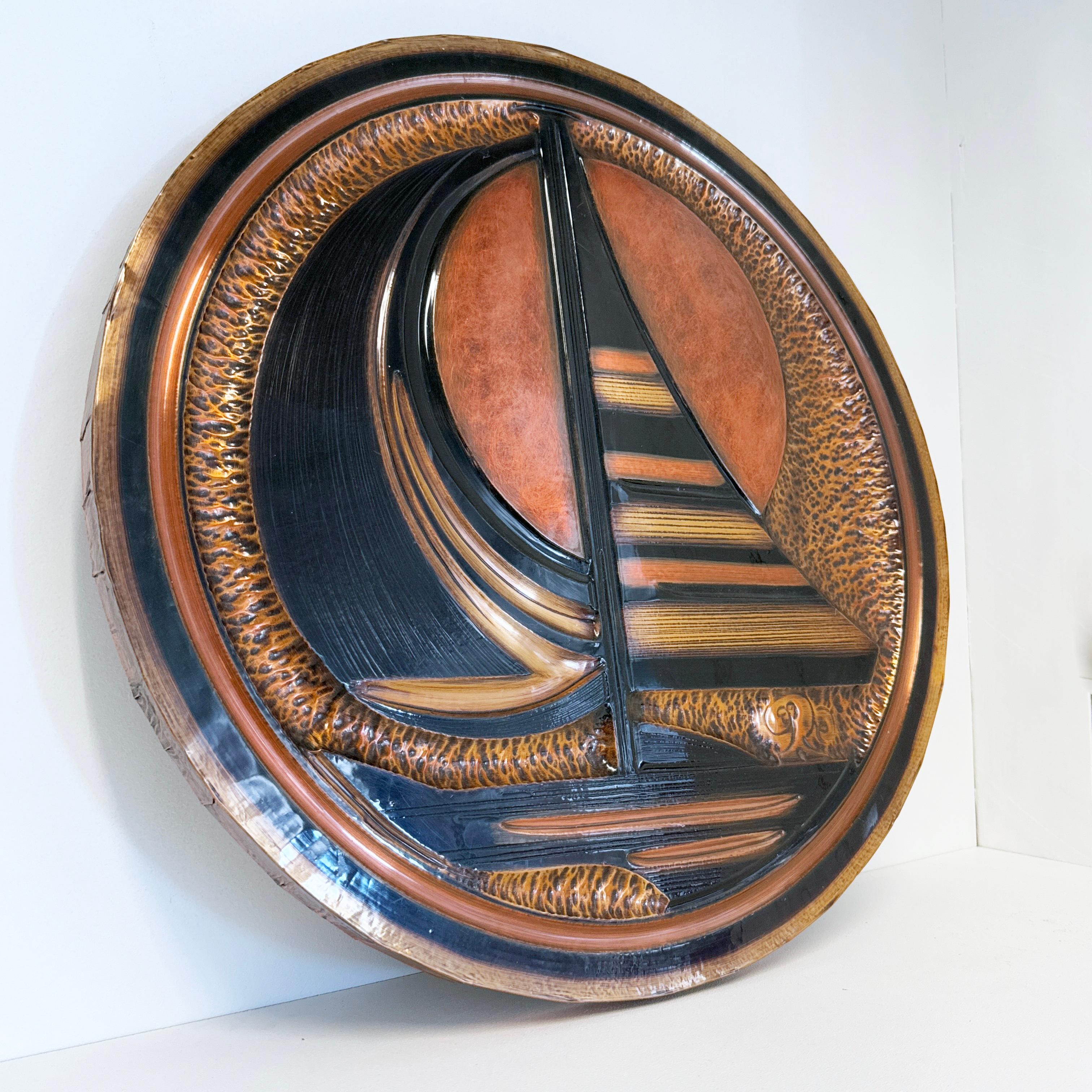 Brutalistische Kupferwandkunst aus den 1960er Jahren (Handgefertigt) im Angebot