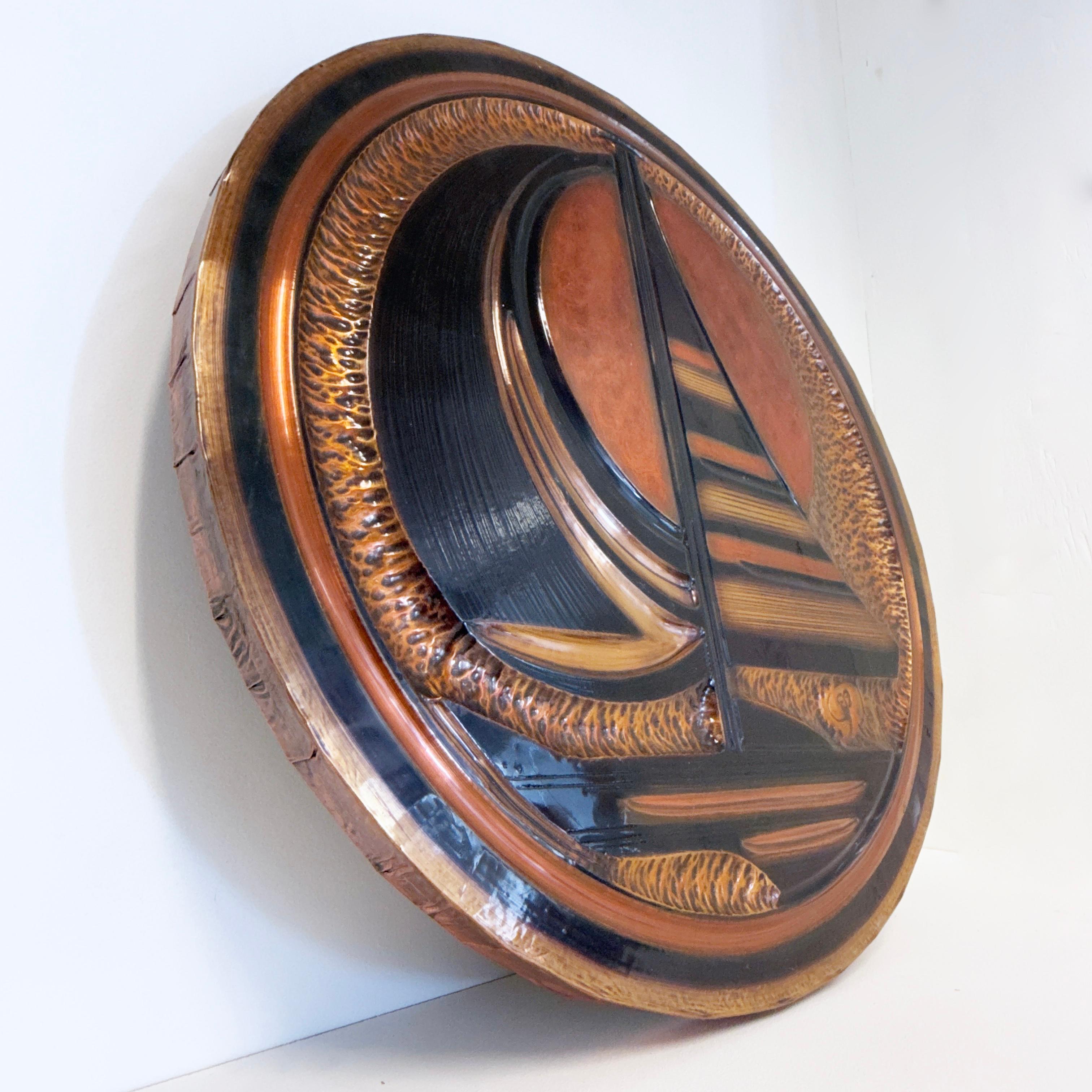 Brutalistische Kupferwandkunst aus den 1960er Jahren im Angebot 1