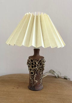 1960s Brutalist Danish Ceramic Table Lamp by Bodil Marie Nielsen