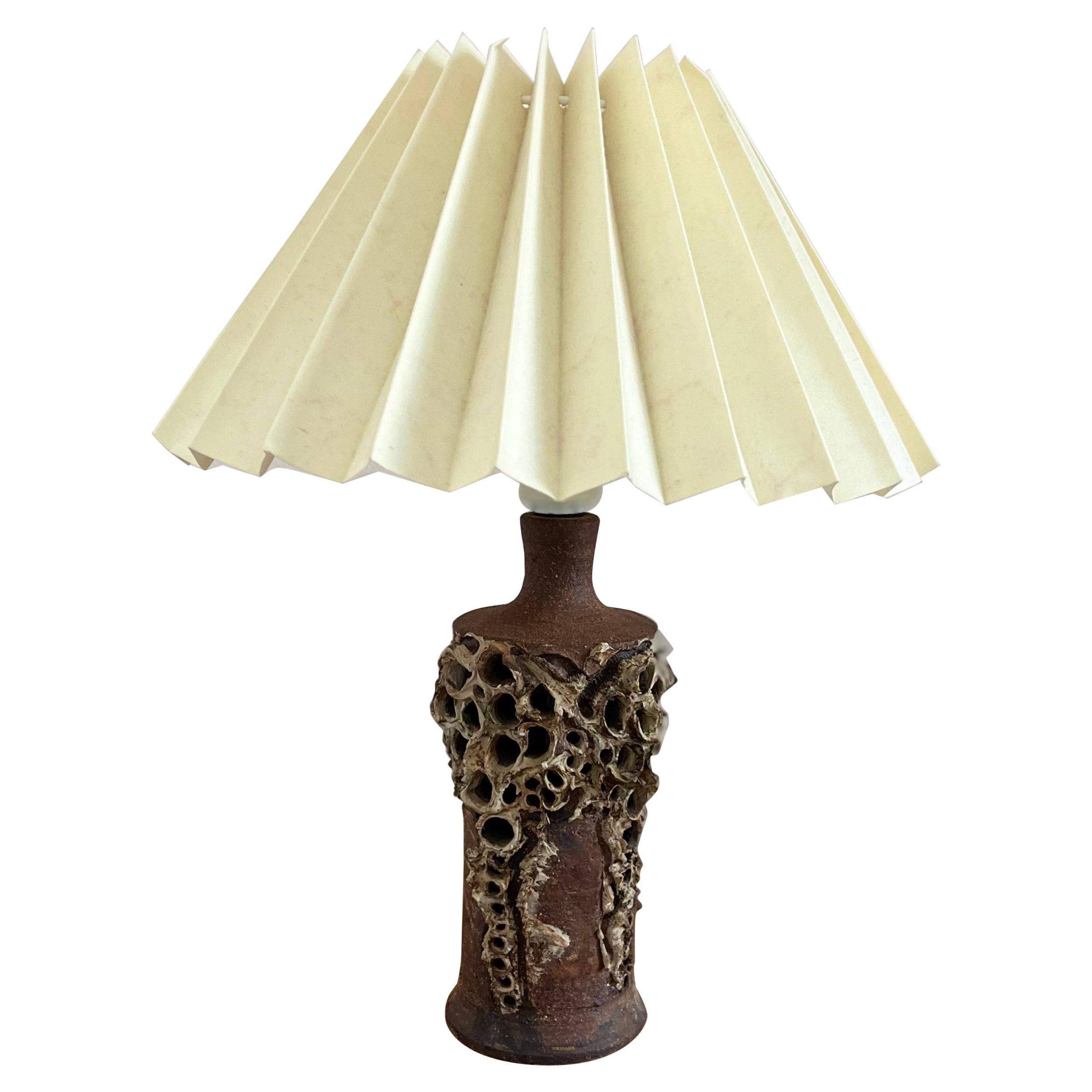 Lampe de table danoise brutaliste des années 1960 par Bodil Marie Nielsen