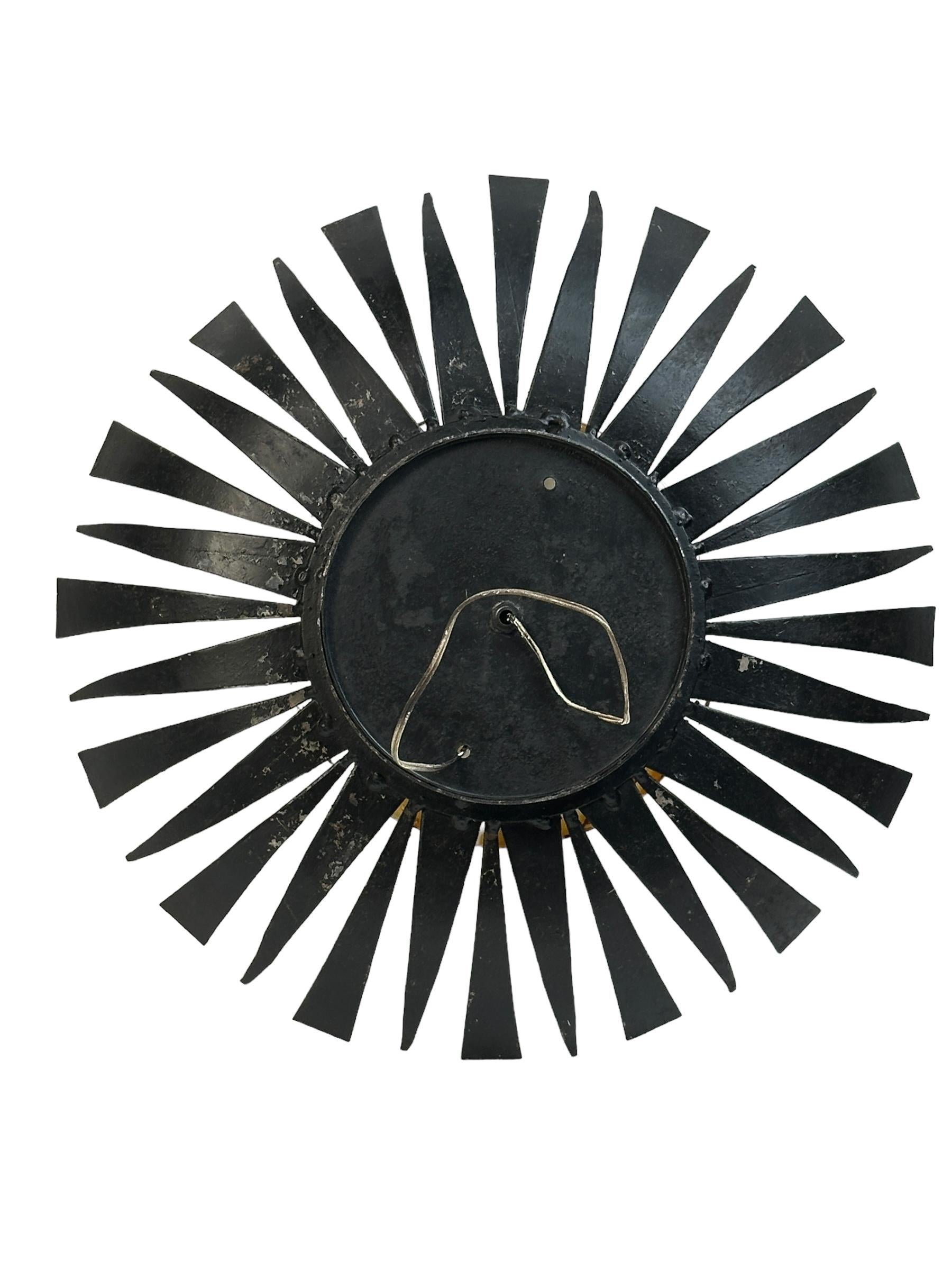 1960s Brutalist Mid-Century Starburst Flush Mount or Sconce, German vintage For Sale 9