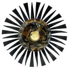 1960er Jahre Brutalistische Mid-Century Starburst Einbaubeleuchtung oder Wandleuchter, deutsches Vintage