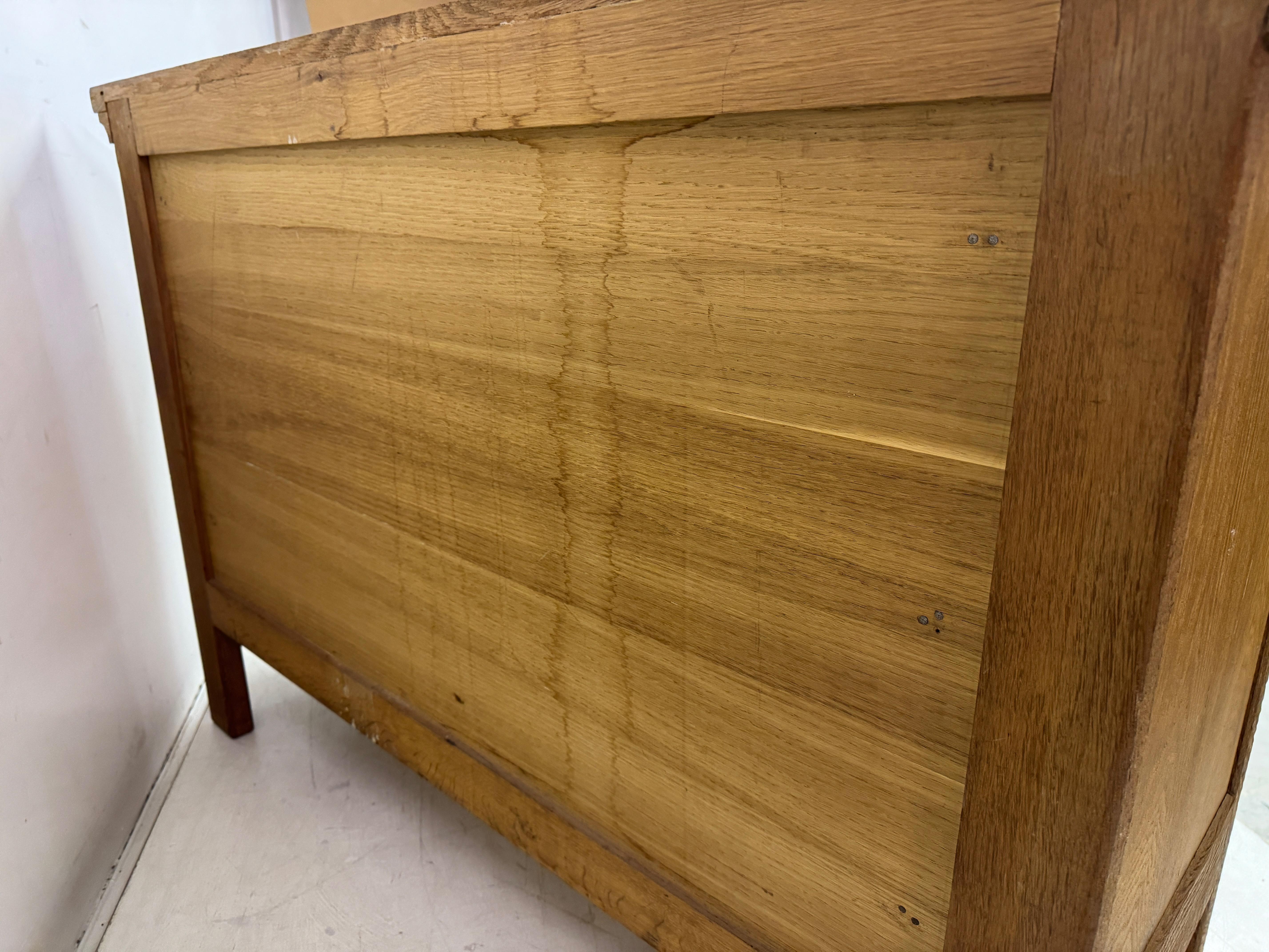 1960s Brutalist Oak Chest of Drawers For Sale 9
