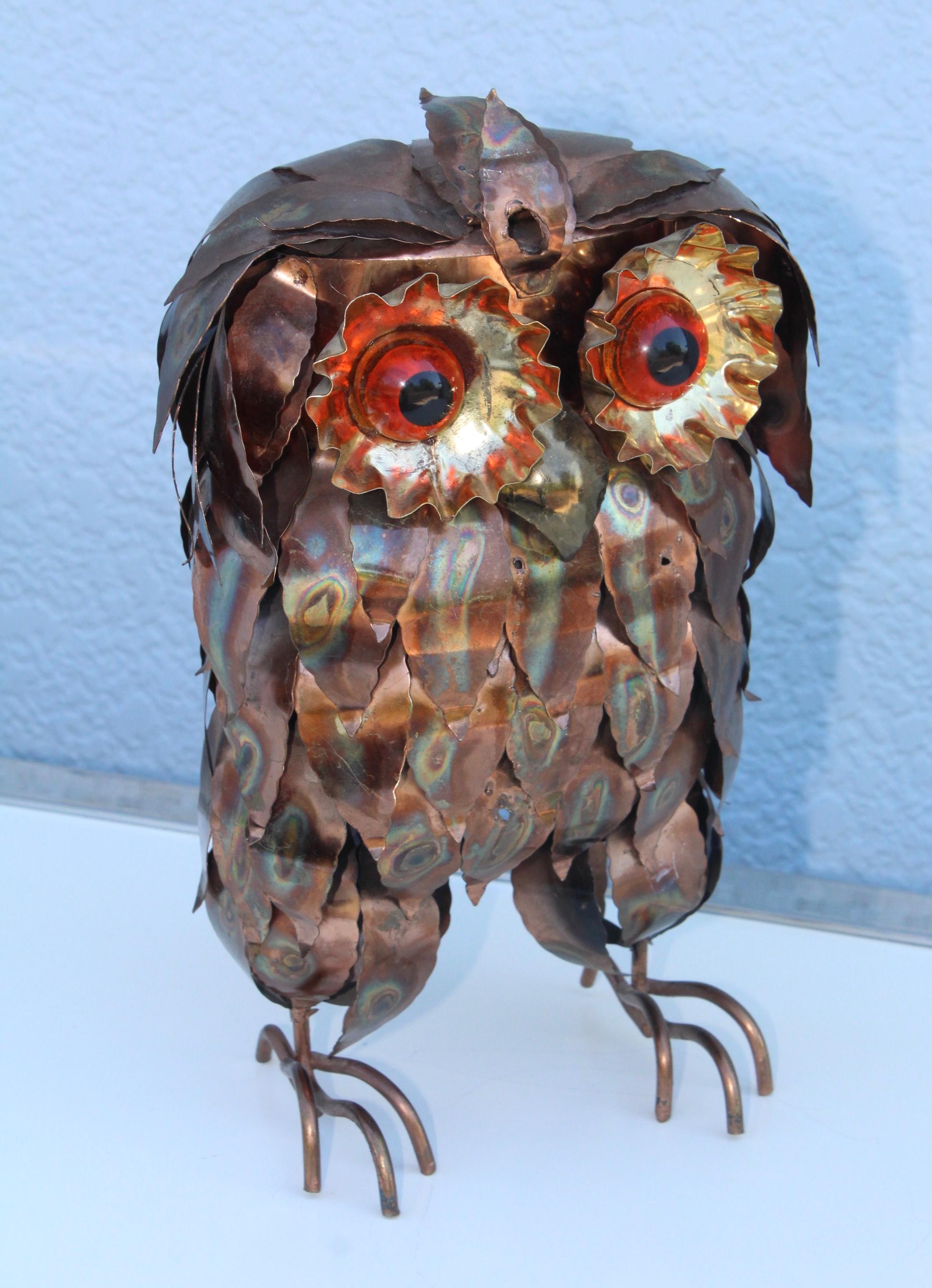 American 1960s Brutalist Owl Sculpture