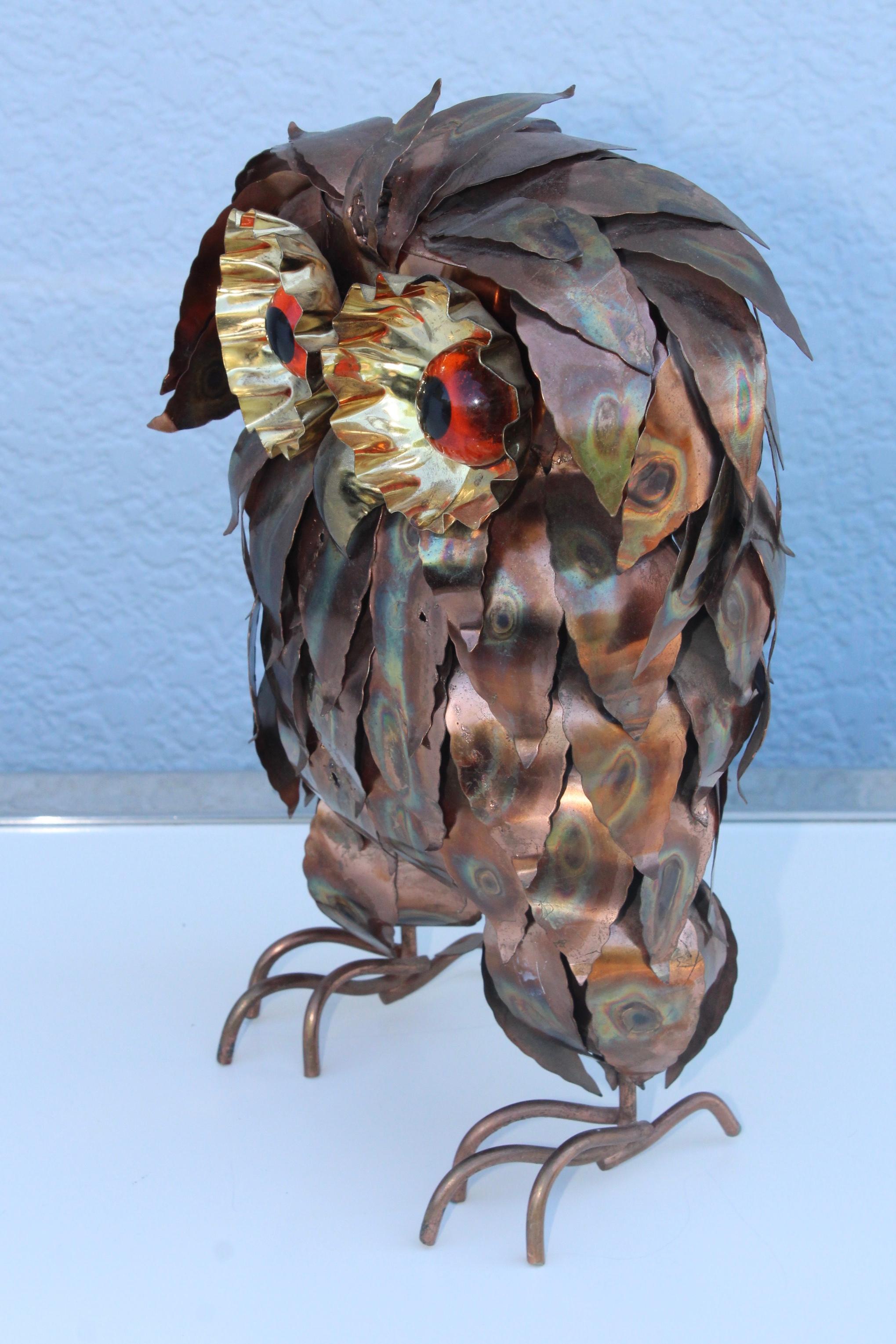 1960s Brutalist Owl Sculpture 1