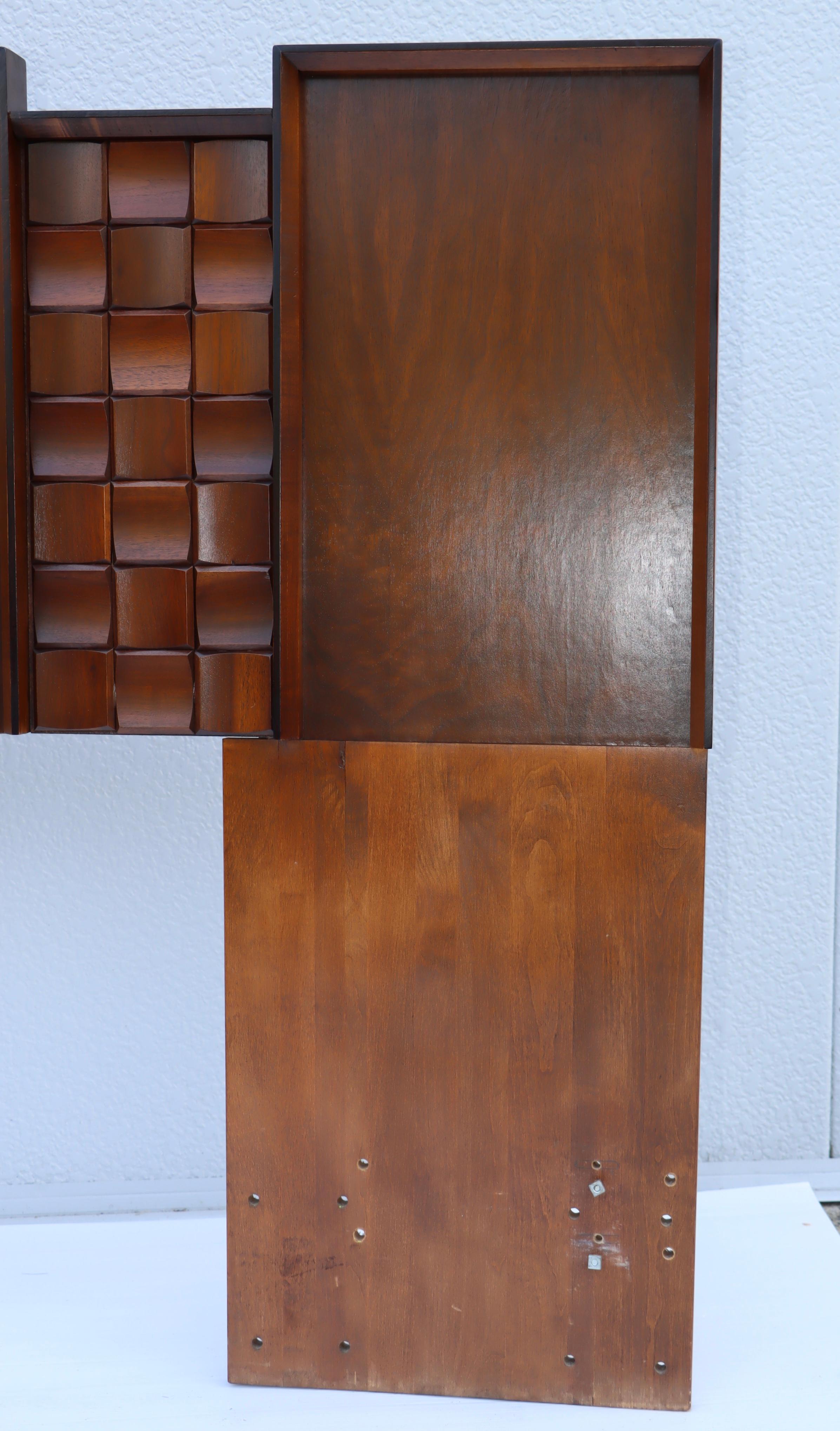 1960's Brutalist Walnut King Size Headboard From Canada 2