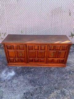 1960s Widdicomb Spanish Baroque Style Record Player SideBoard Storage Cabinet