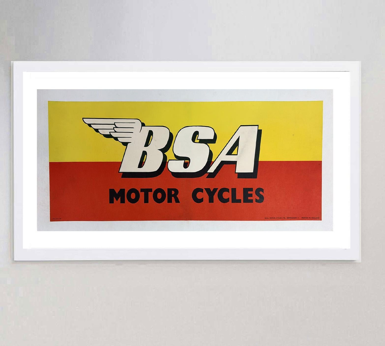 Poster originale d'epoca delle moto BSA degli anni '60 In condizioni buone in vendita a Winchester, GB