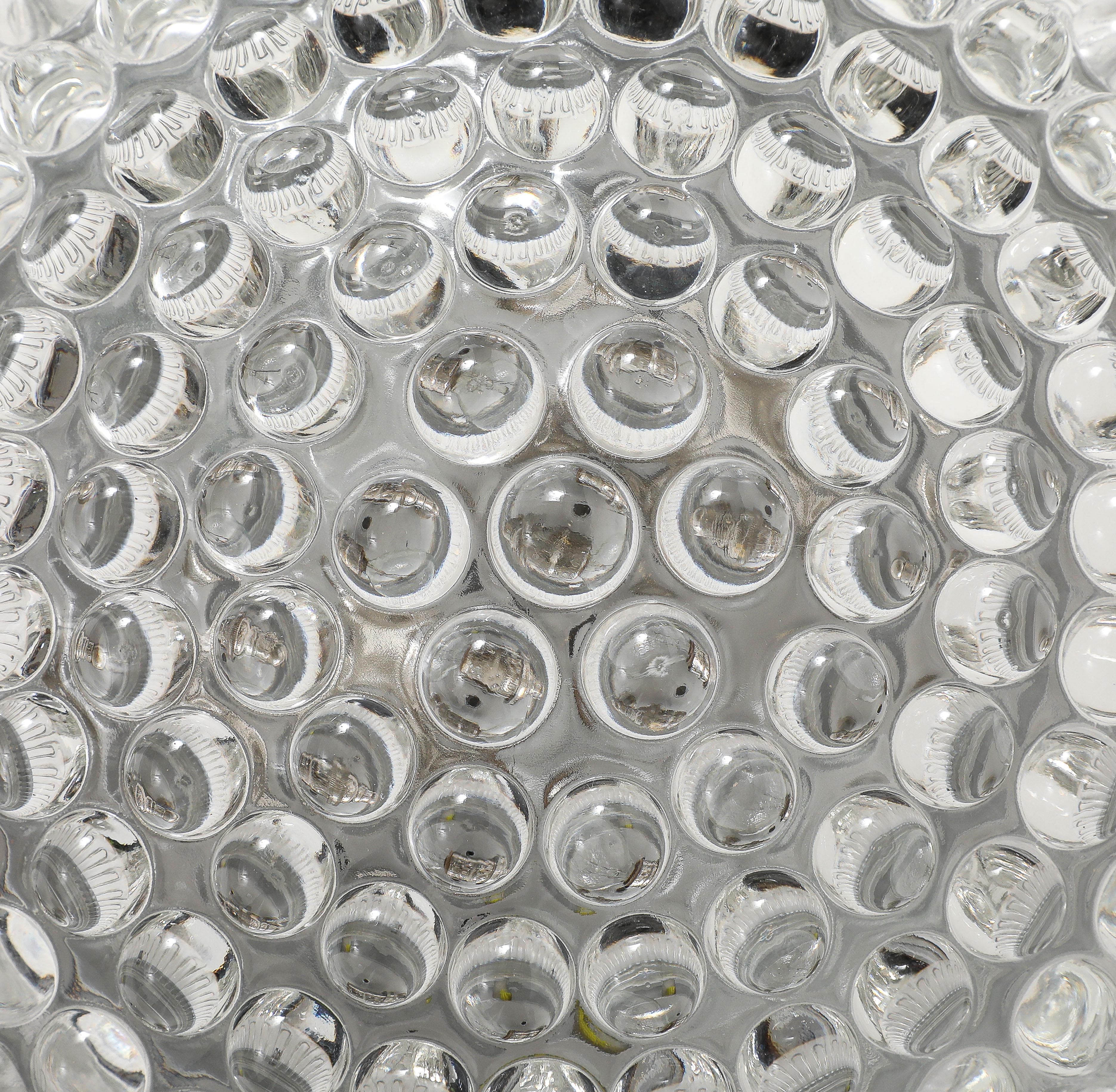 Lámpara de techo de cristal burbuja de los años 60 mediados del siglo XX en venta