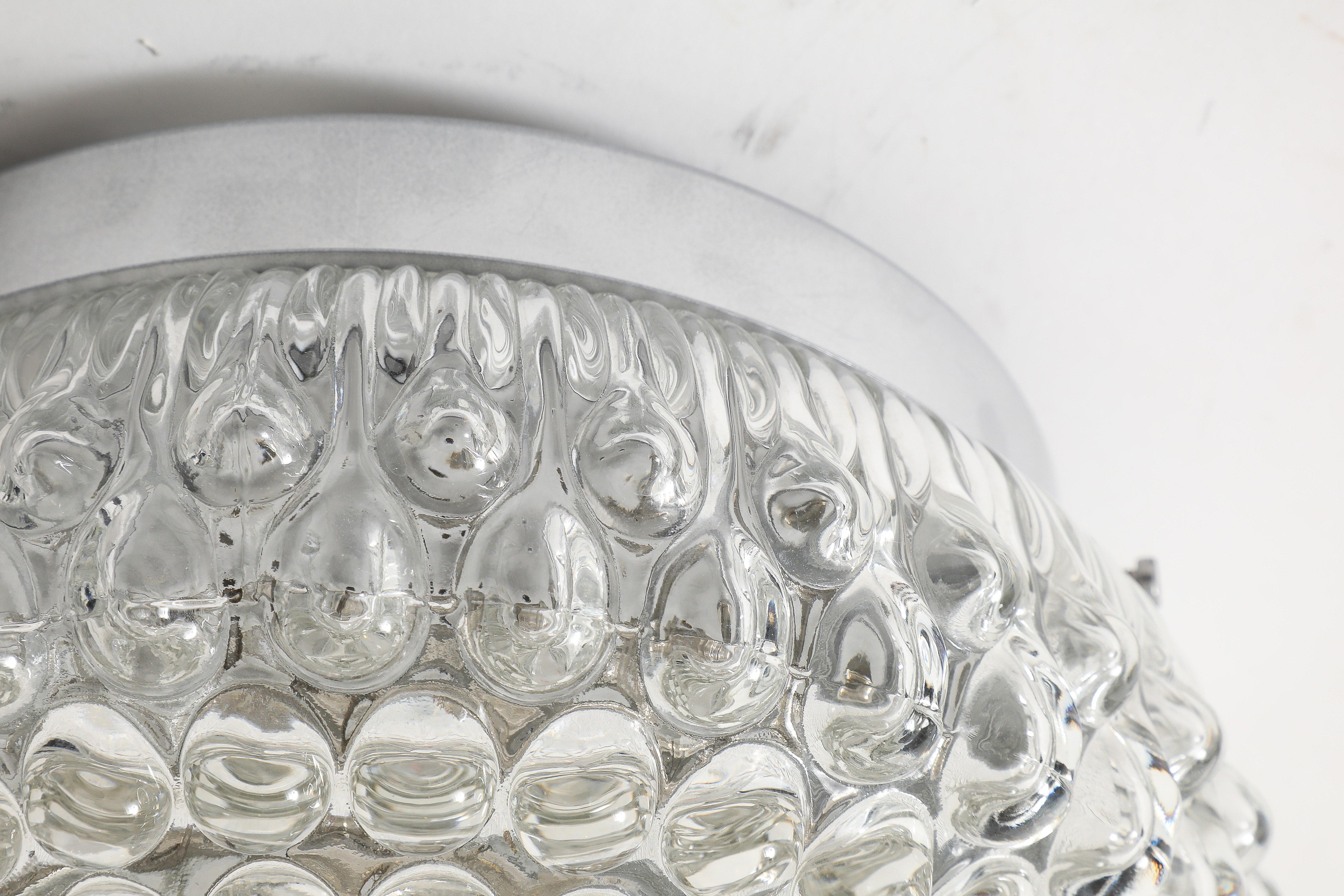 Lámpara de techo de cristal burbuja de los años 60 en venta 1