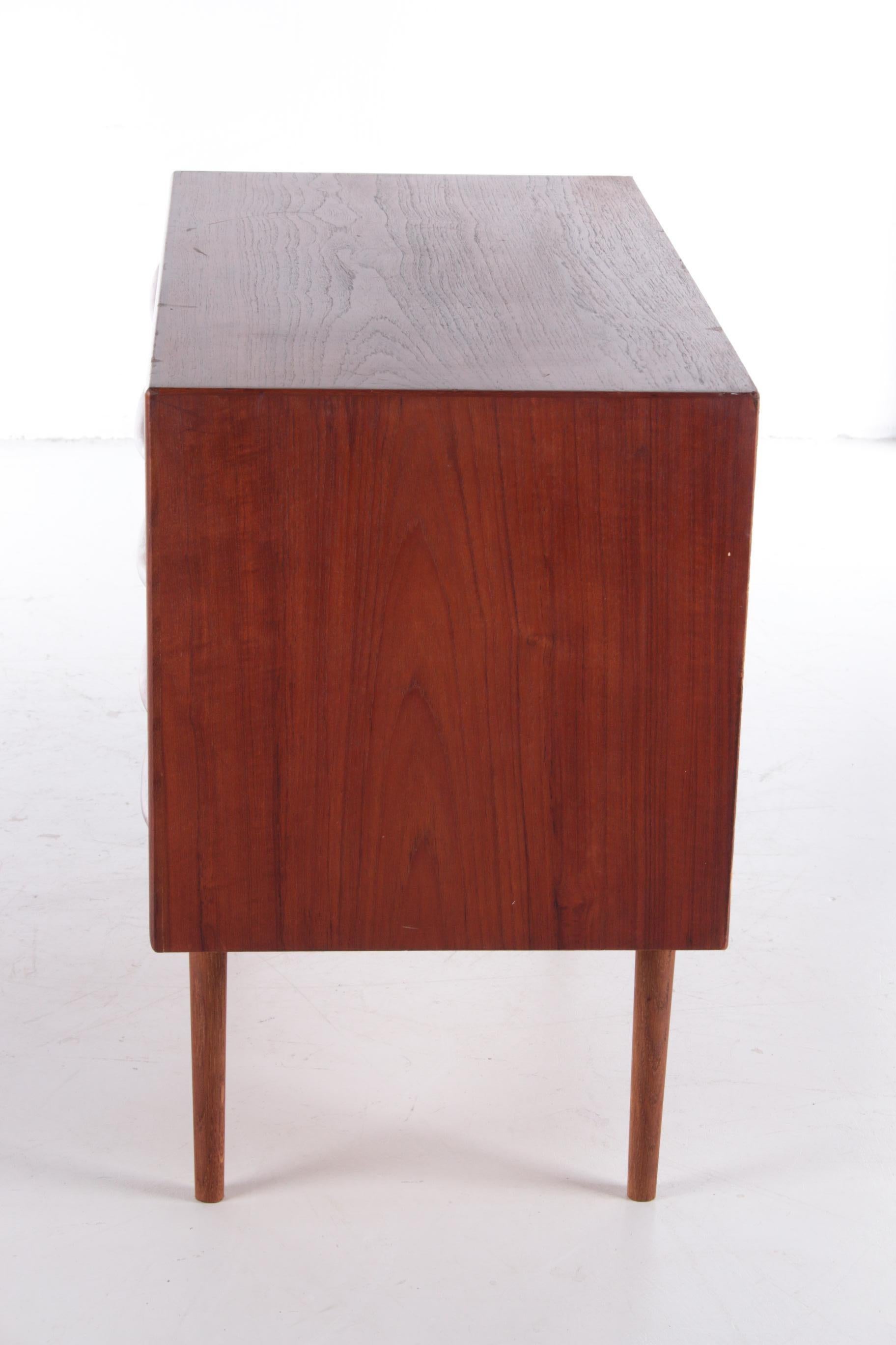 Mid-20th Century 1960s Buffet or TV Cabinet with 4 Drawers in Teak Danish Design