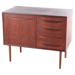 1960s Buffet or TV Cabinet with 4 Drawers in Teak Danish Design
