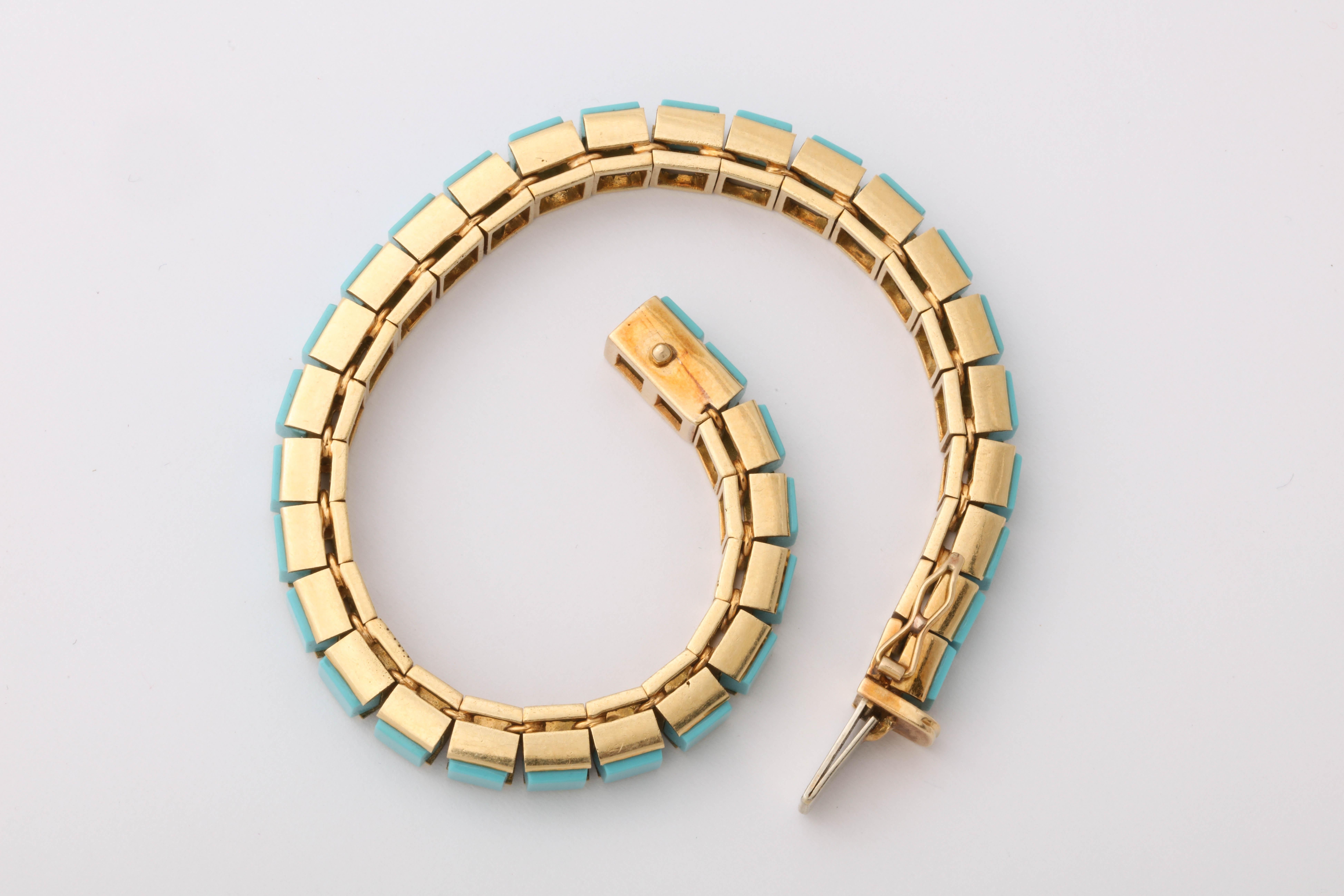 Women's 1960s Bulgari Turquoise Bracelet