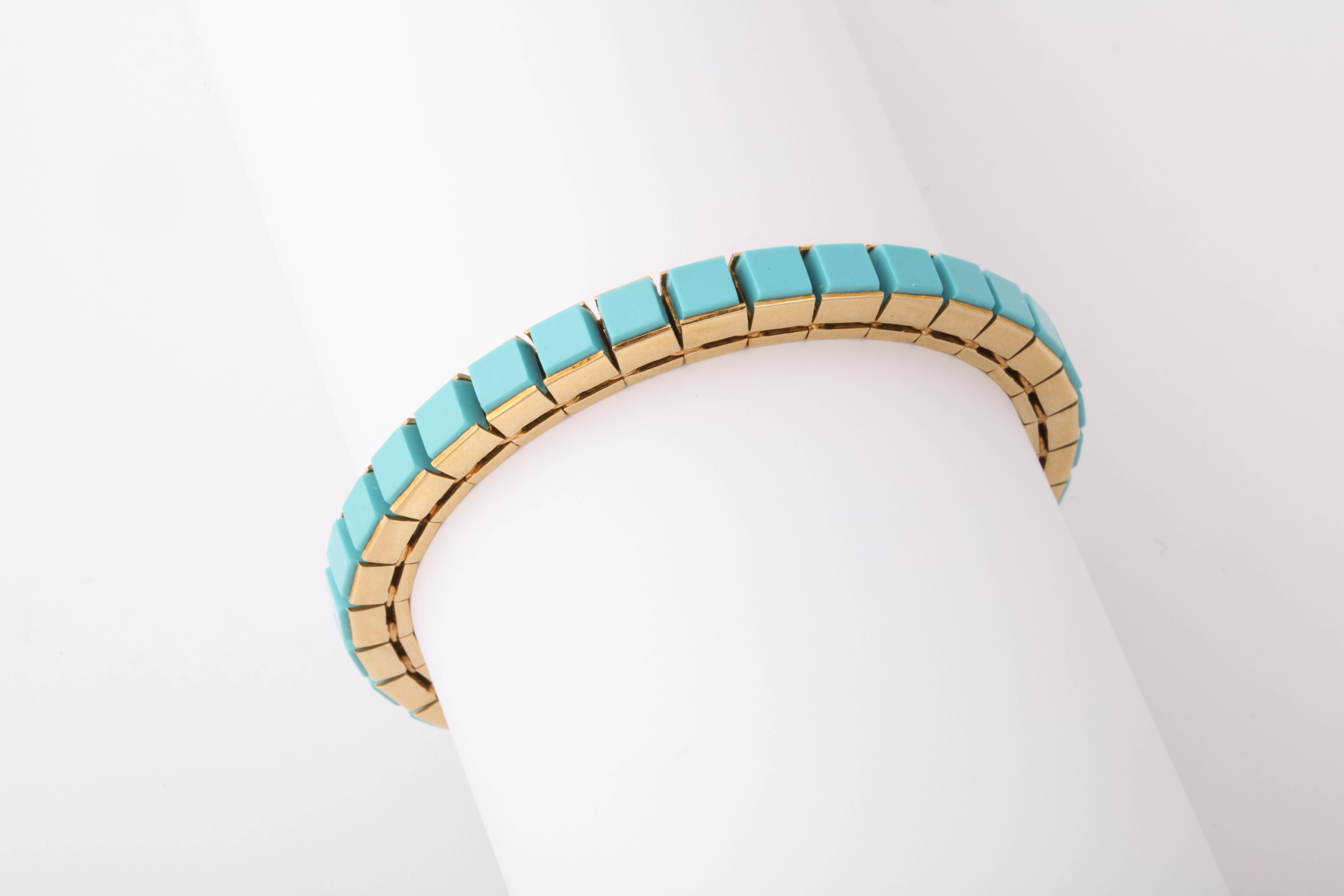 1960s Bulgari Turquoise Bracelet 3