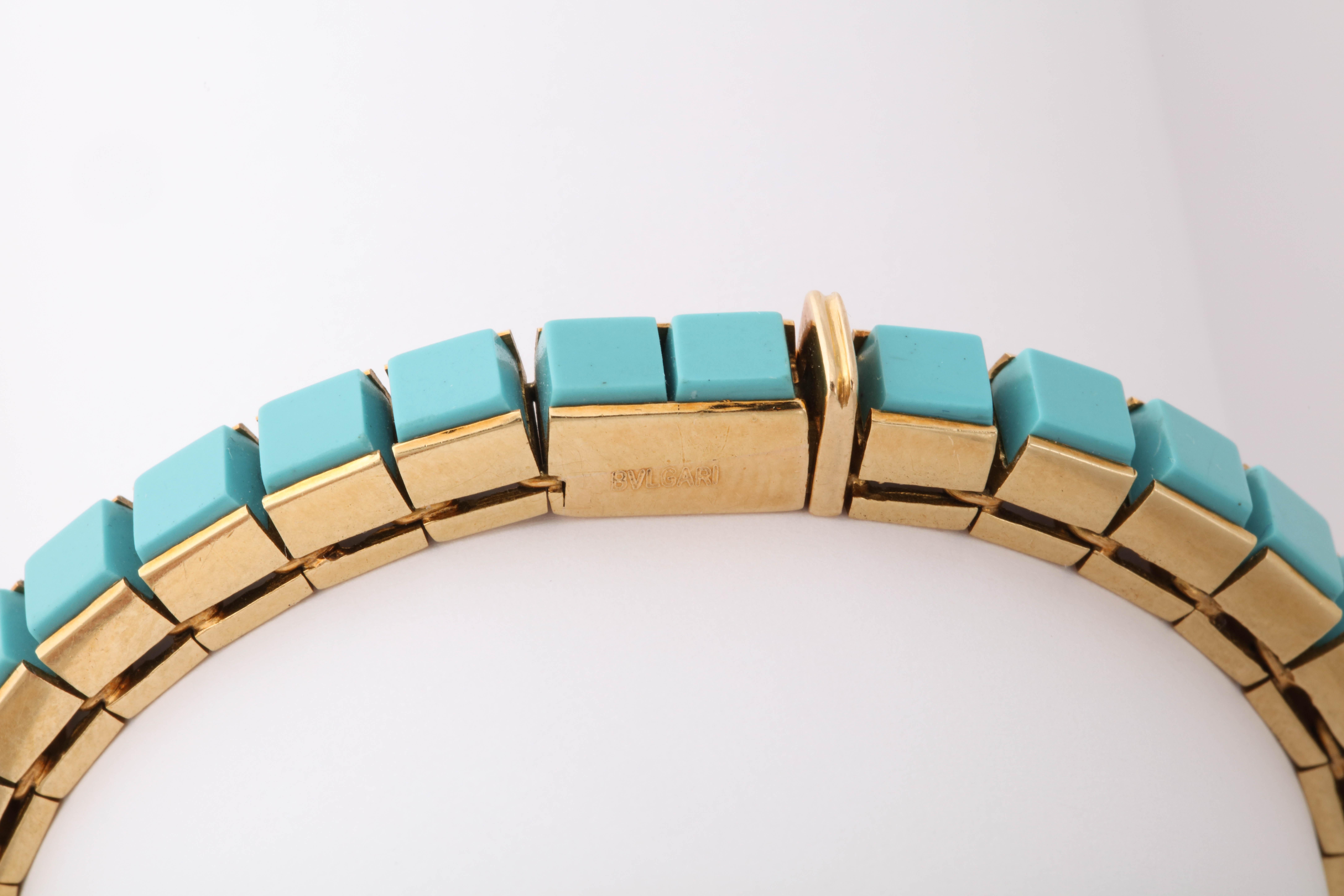 1960s Bulgari Turquoise Bracelet 4